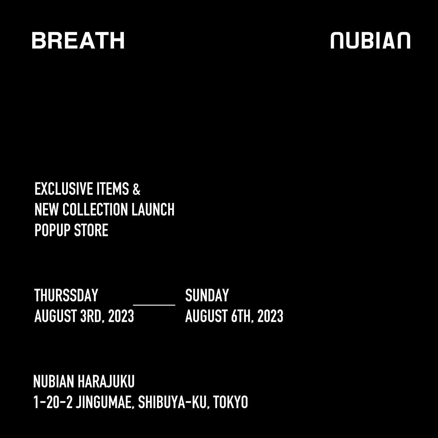 8/3 | BREATH - POP-UP STORE