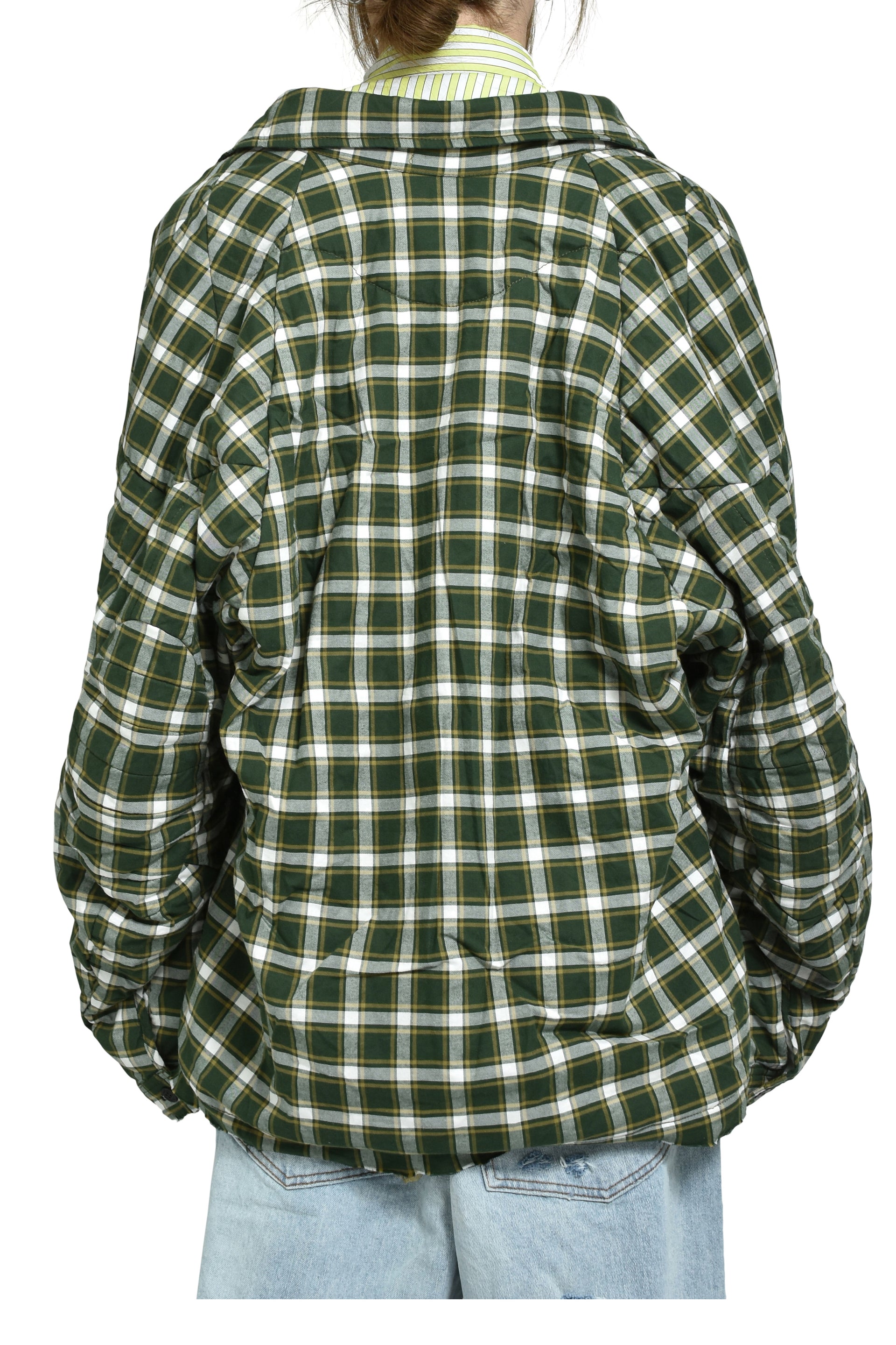 UPCYCLED DOUBLE SHIRT-JACKET / GRN