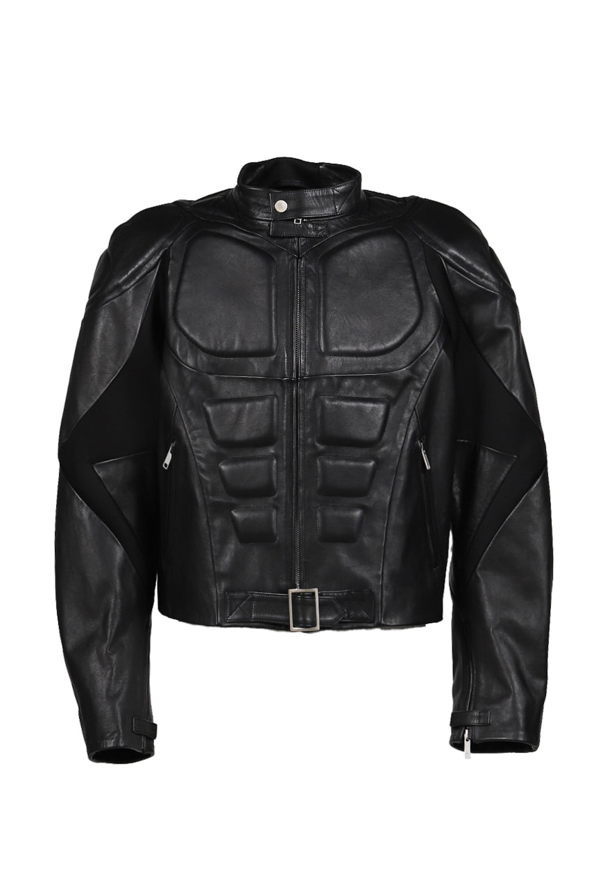 Natasha Zinko MUSCLE LEATHER JACKET / BLK