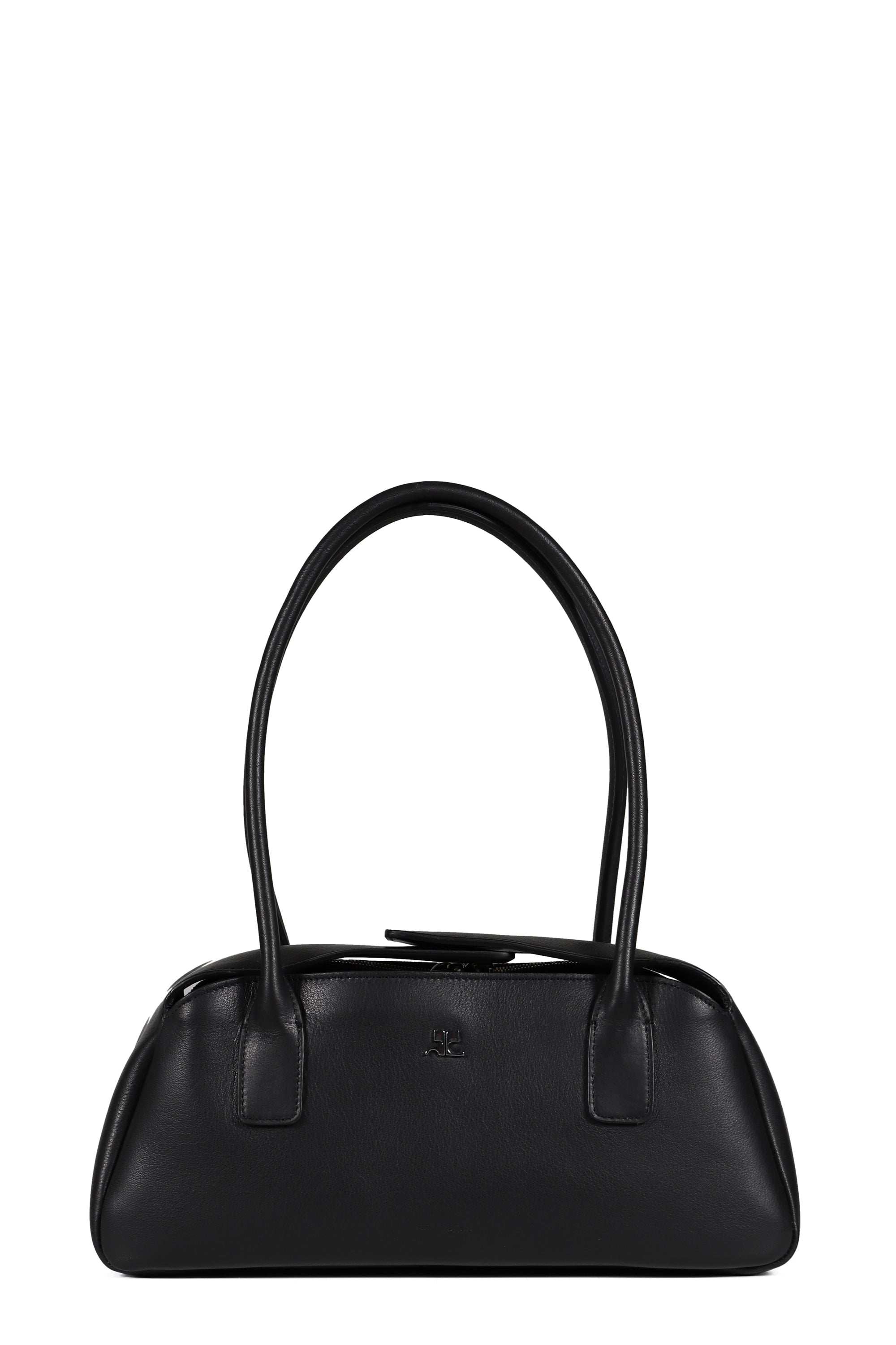 STRIP LEATHER BAG / BLK