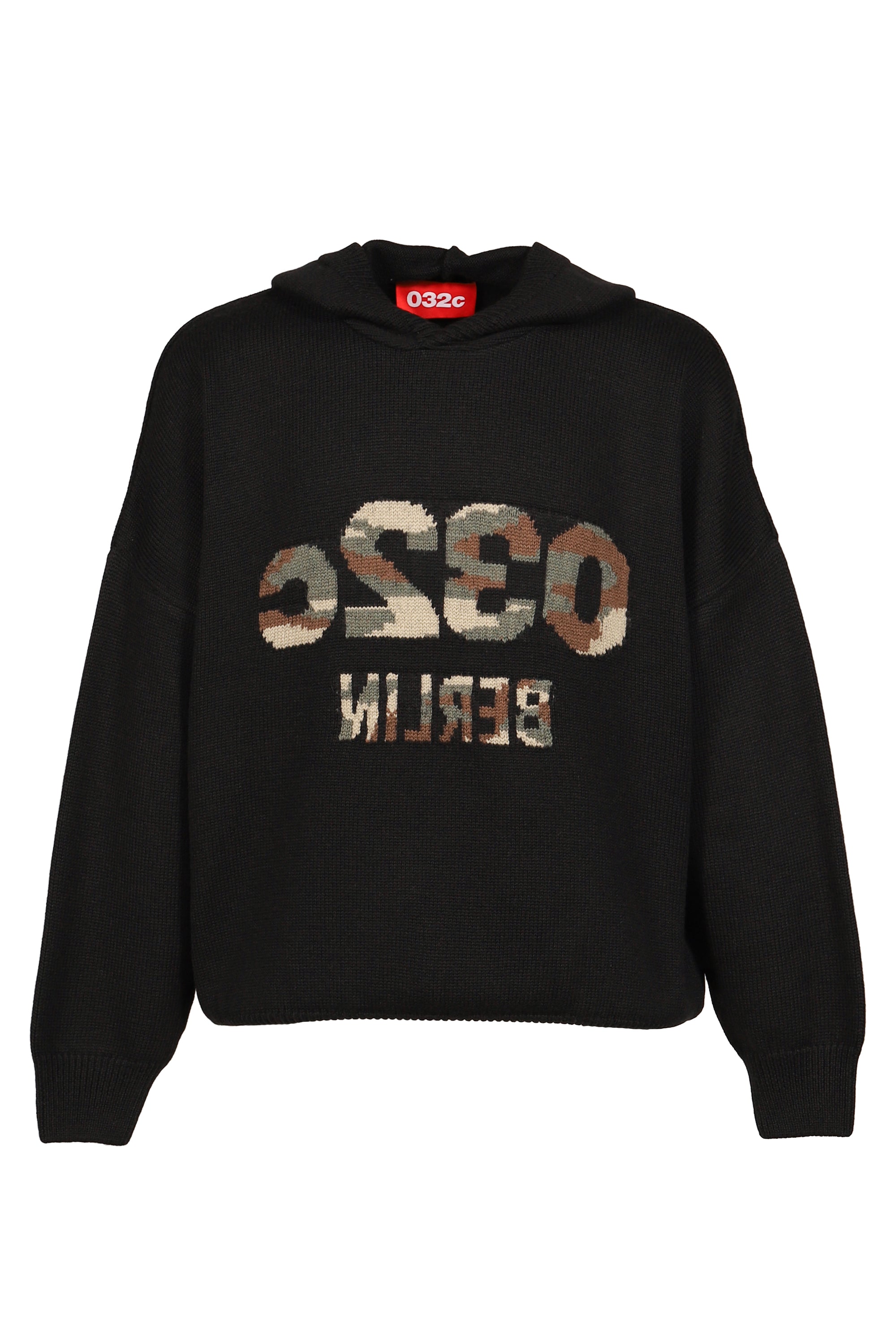 032c ぜろスリーツーシー SS26 SELFIE HOODIE / BLK/CAMO - NUBIAN