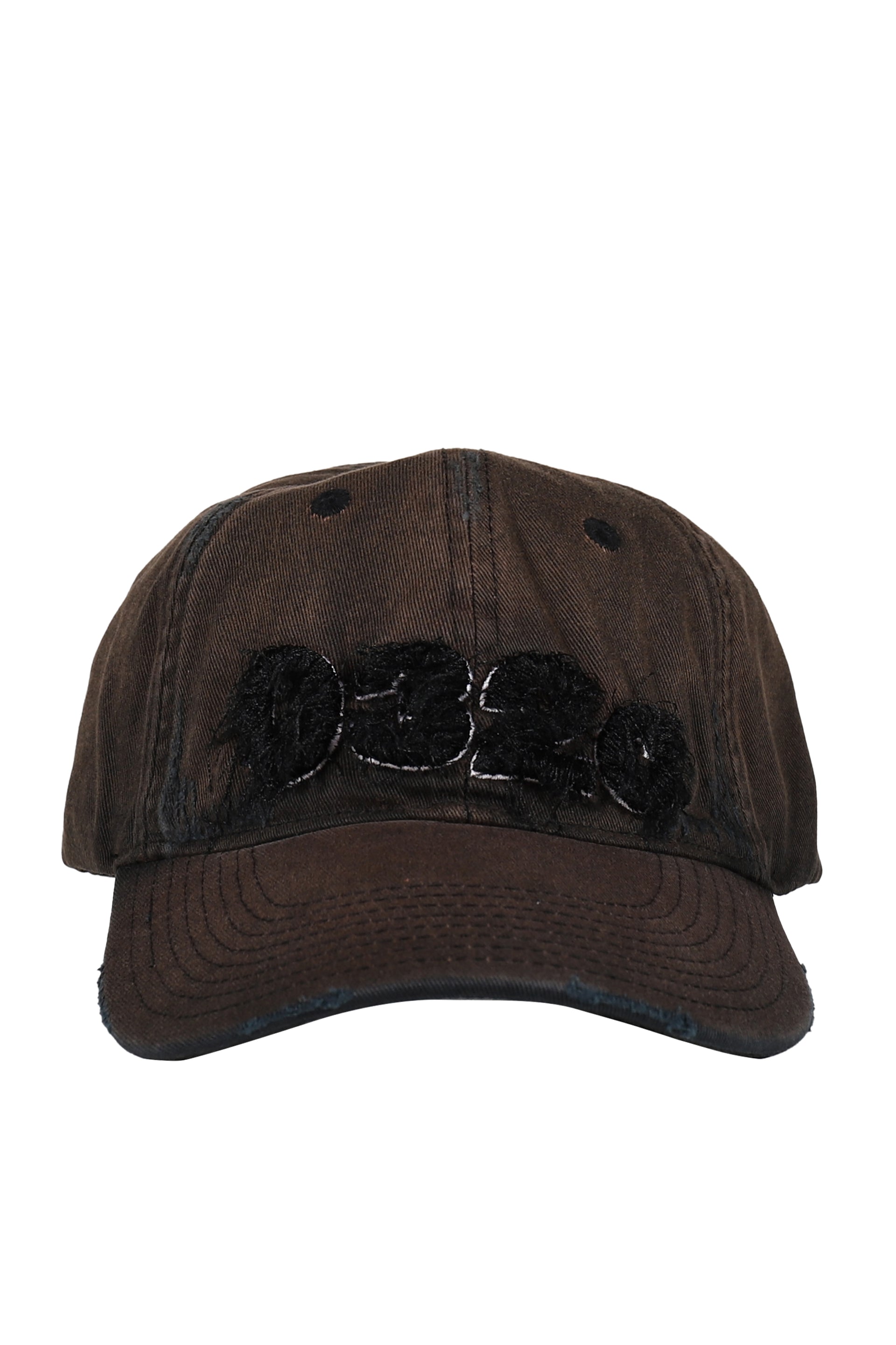 DISTRESSED LOGO CAP / WASHED BLK