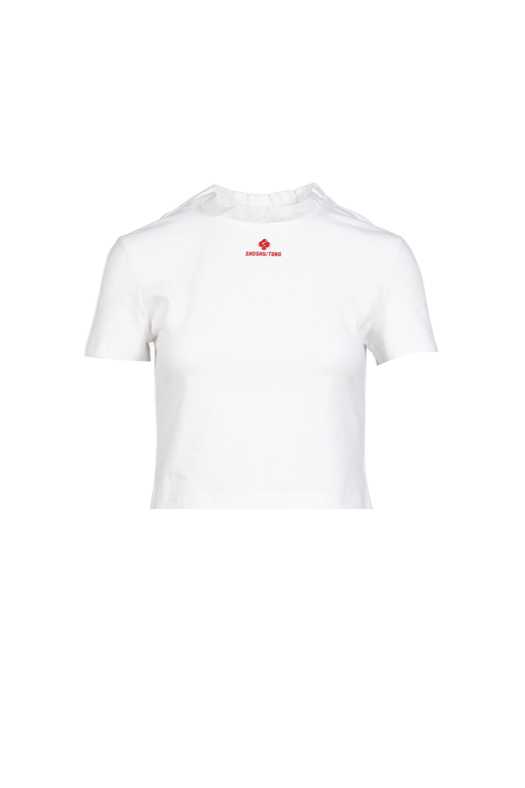 SHUSHU TONG シュシュトン SS26 WAVE LACE COLLAR T-SHIRT / WHT