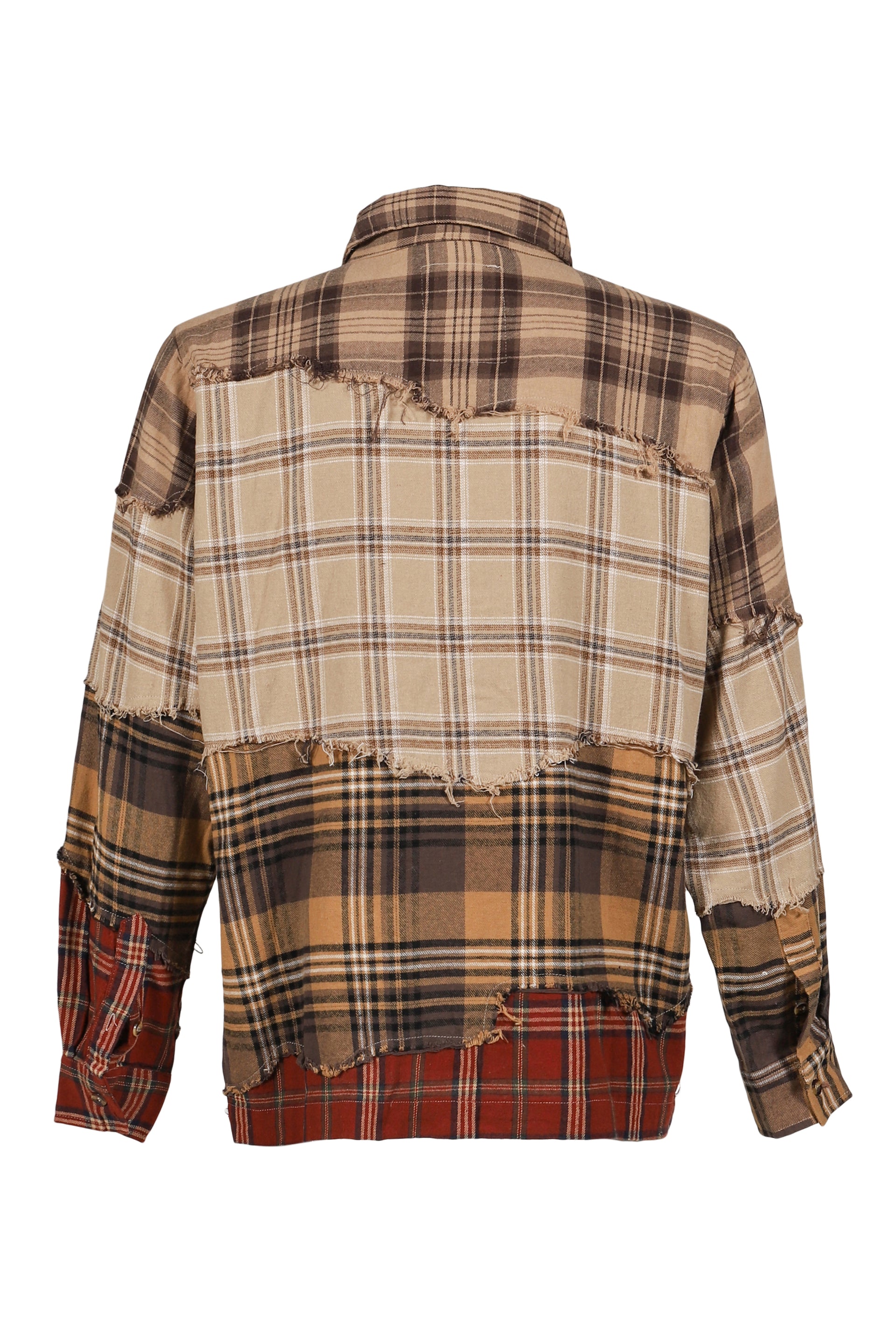 PATCHWORKED FLANNEL / RED MULTI