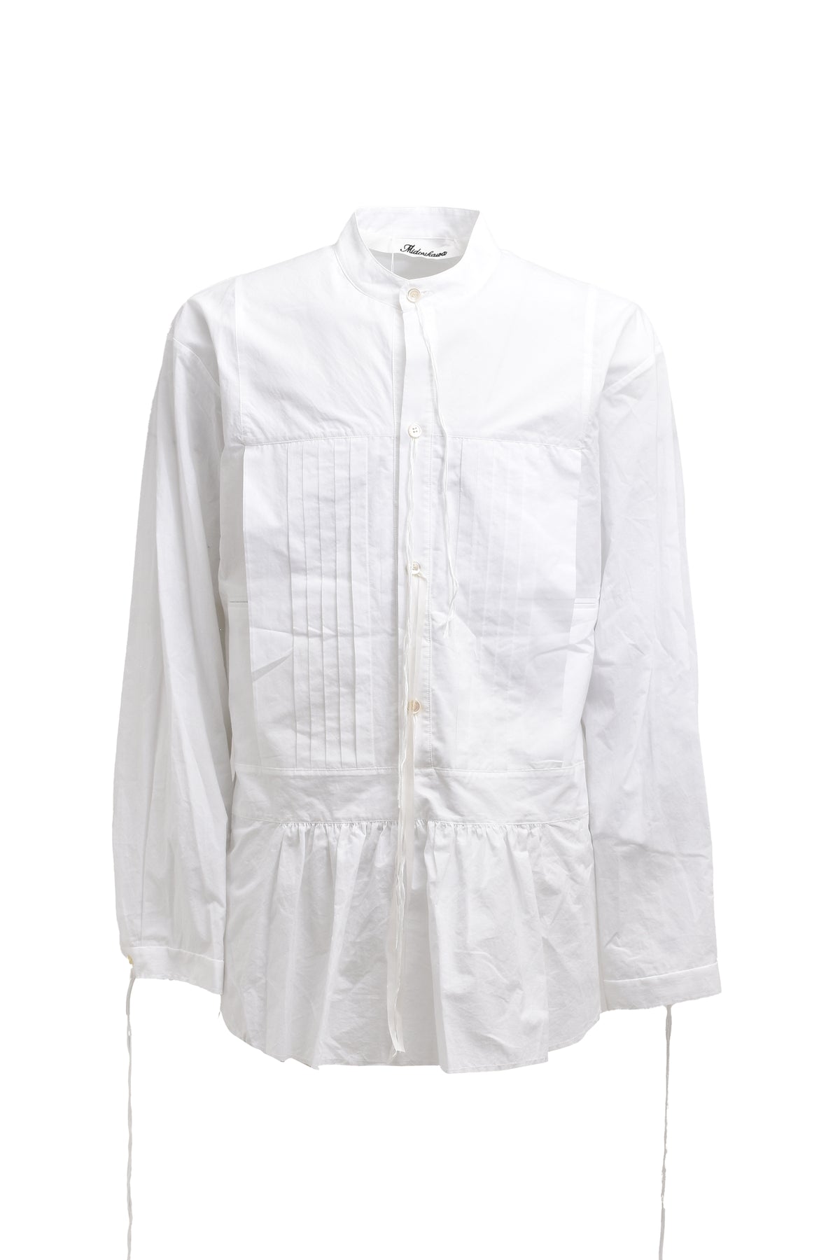 PULLOVER PIN TUCK SHIRTS / WHT
