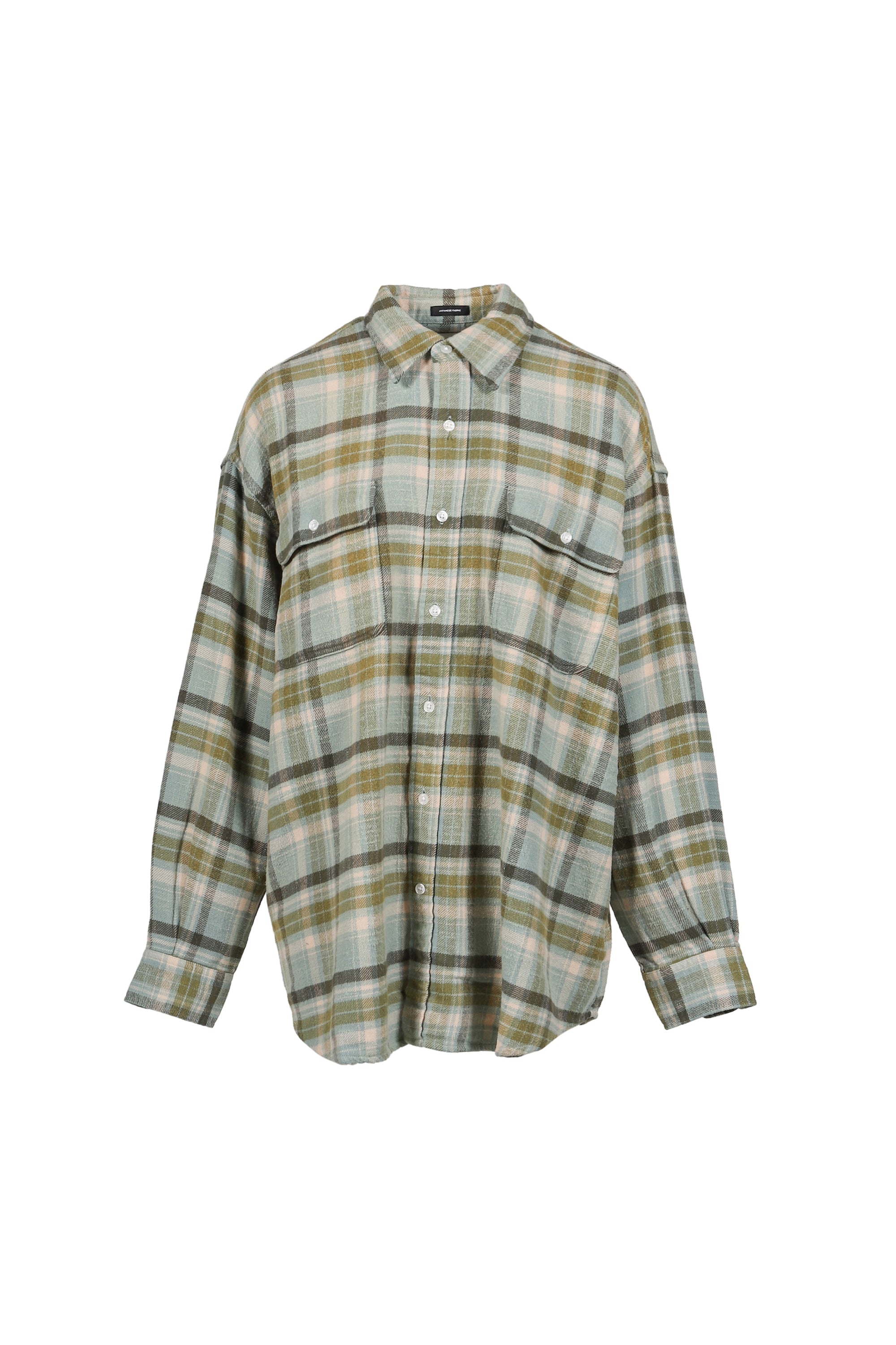 R13 アールサーティーン FW25 BOYFRIEND SHIRT/ TURQUOISE PLAID