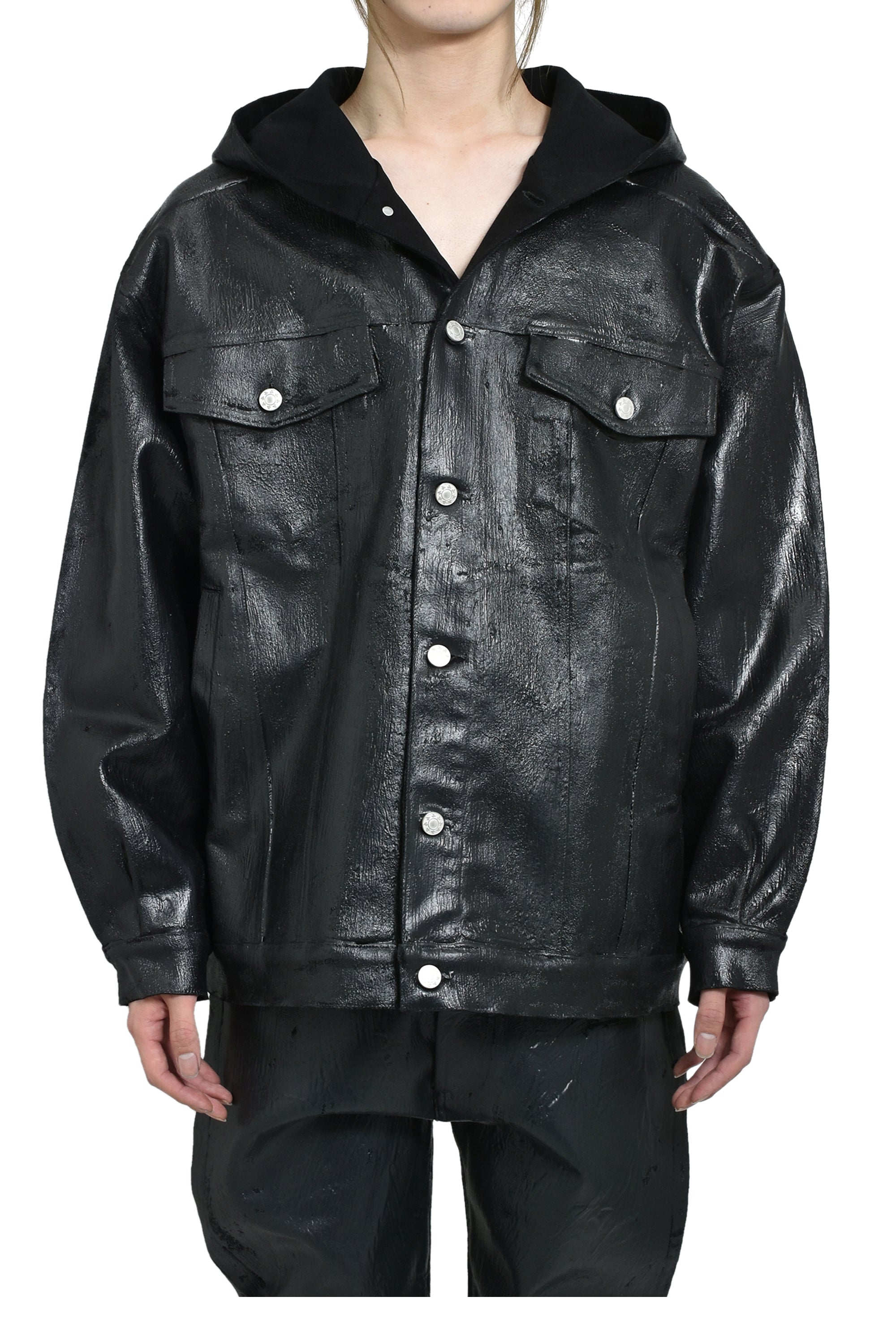 【dium.】Cut Off Design Jacket Marking Distance SS25 FLEX JACKET / BLK - NUBIAN