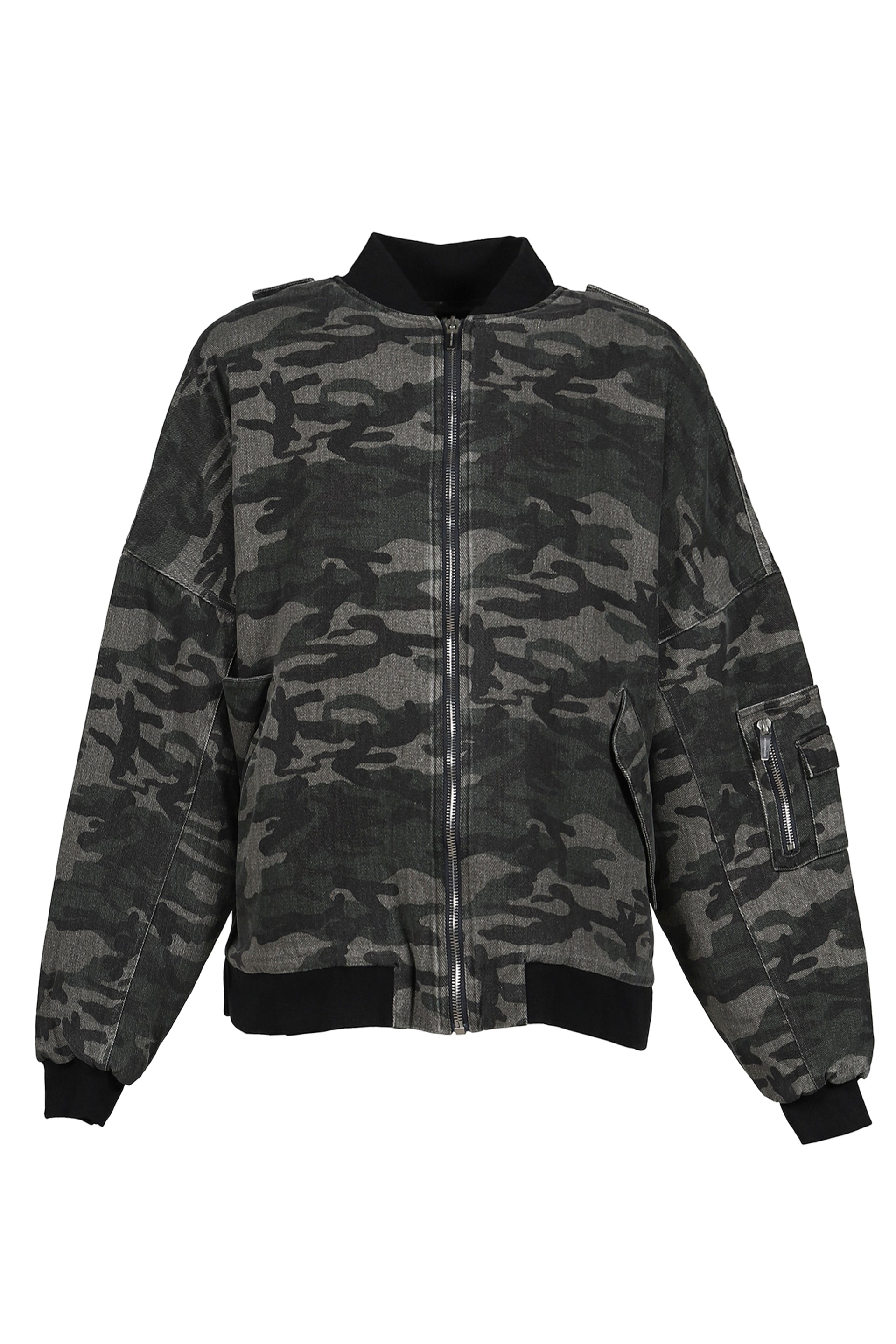 CAMO BOMBER JACKET / WOODLAN CAMO