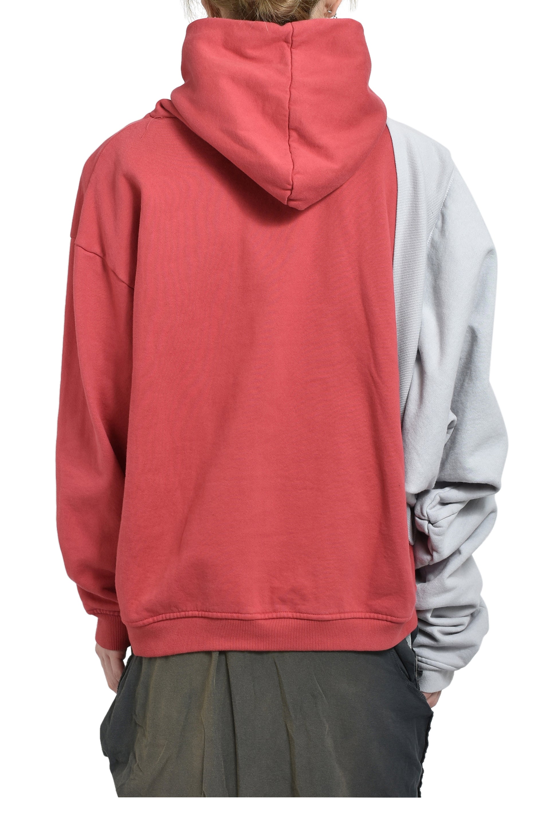 BURNT GRAFT HOODIE / RED GRY