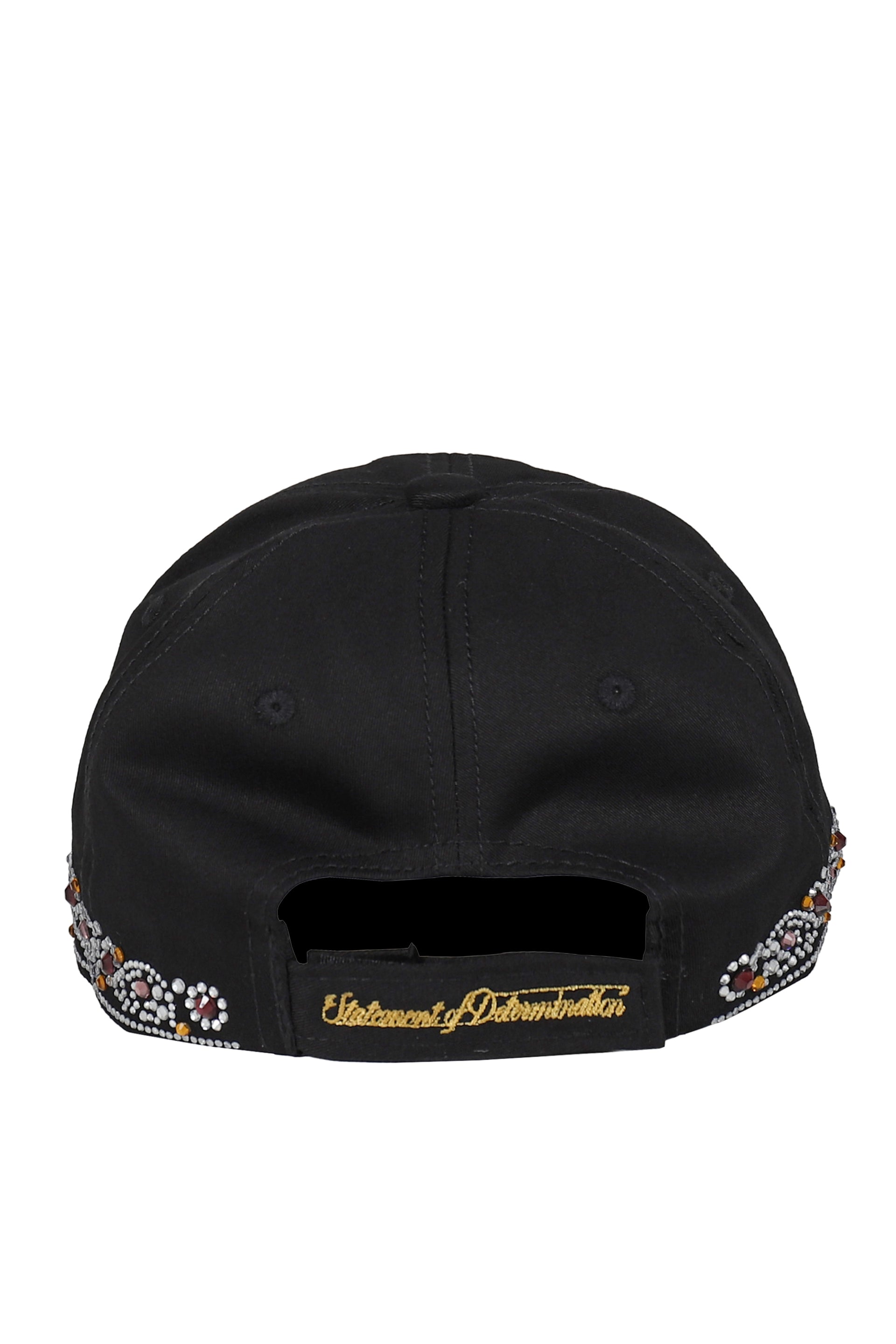 RHINESTONE TIARA CAP / BLK