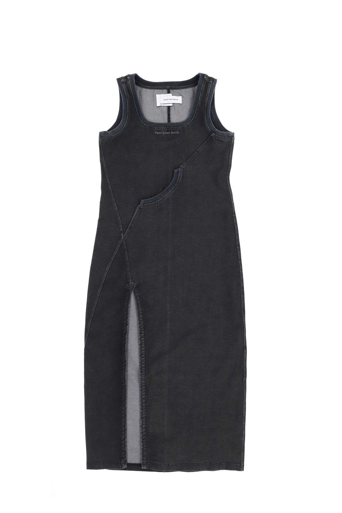 DECONSTRUCTED DRESS IN WASHED JERSEY / GRY