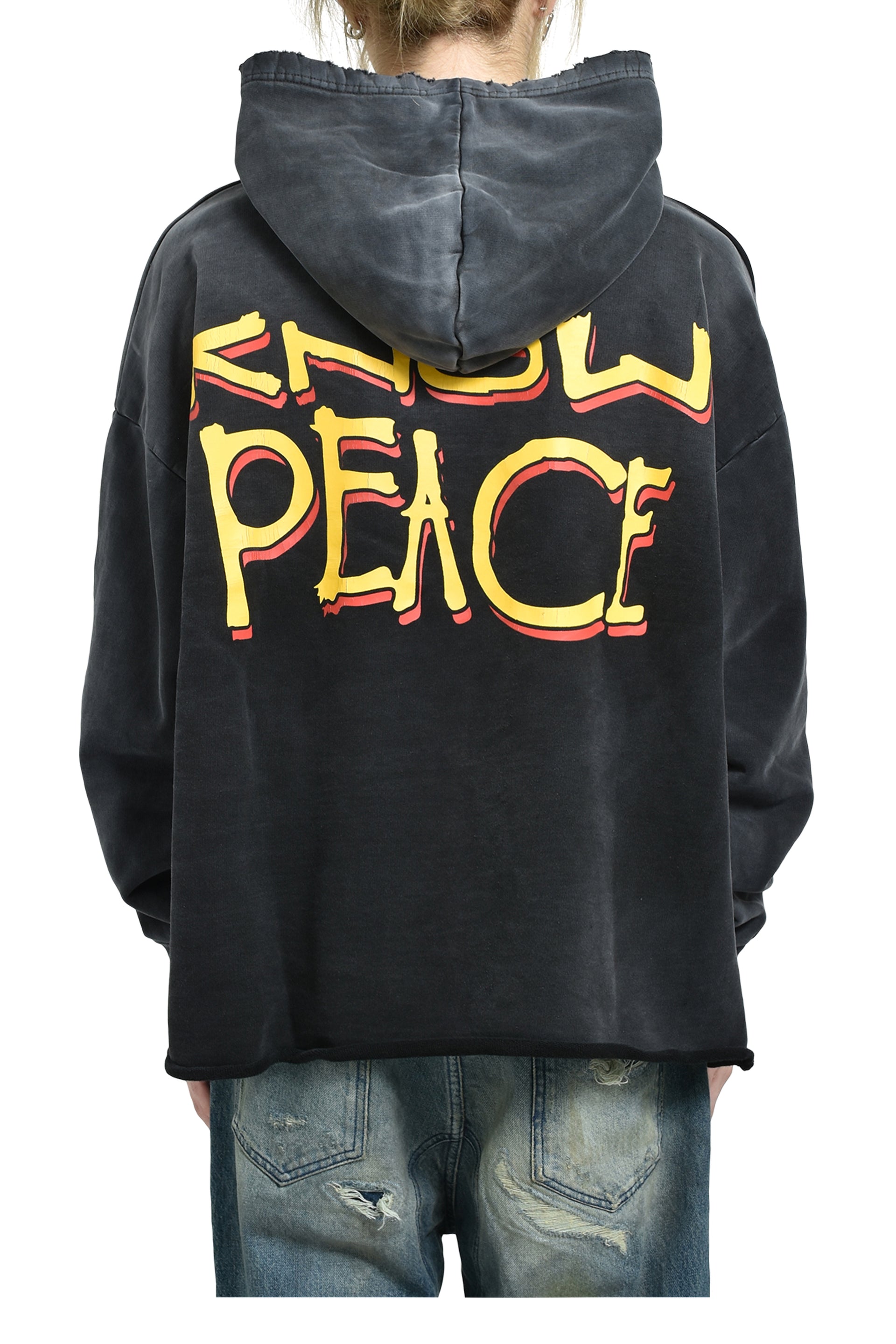 KNOW JUSTICE KNOW PEACE HOODIE / BLK
