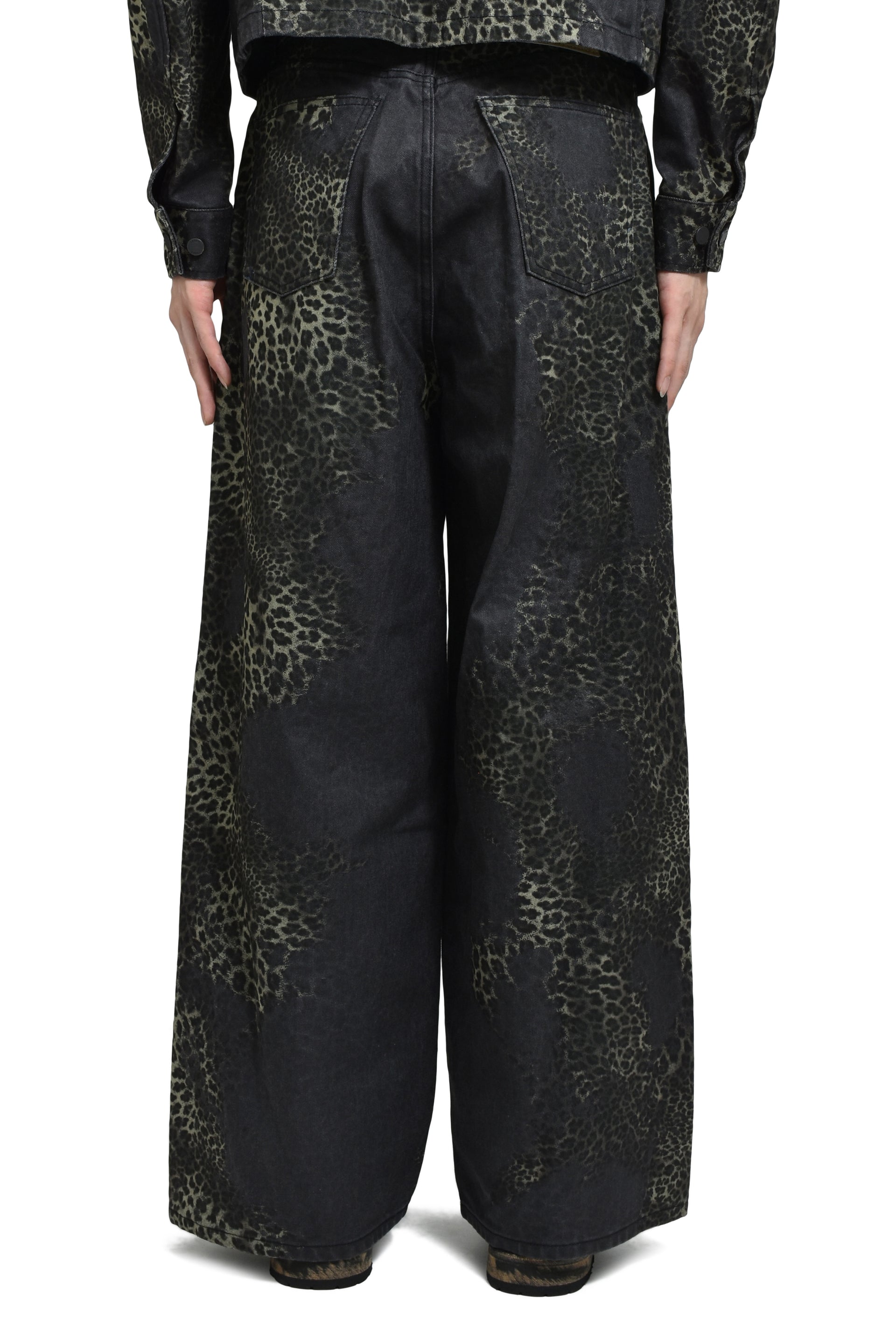 WIDE 5-POCKET PANTS / LEOPARD