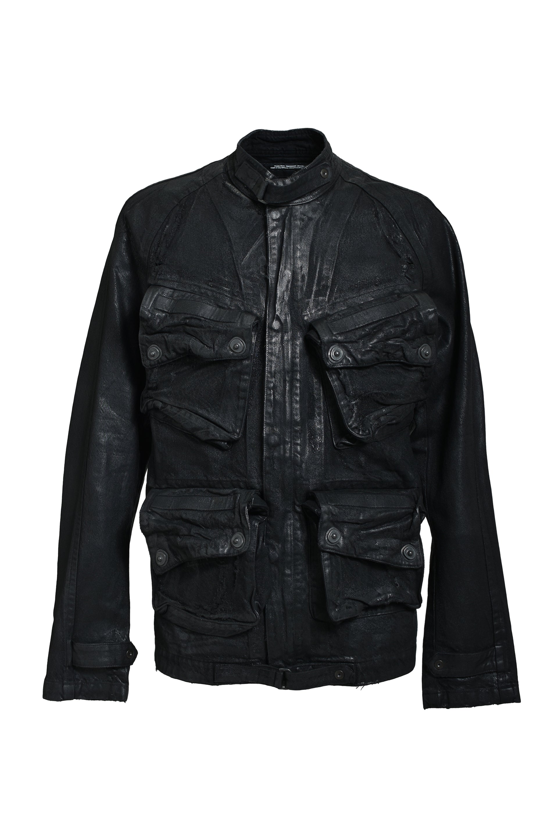12OZ COATING DENIM BLOUSON / BLK WAX