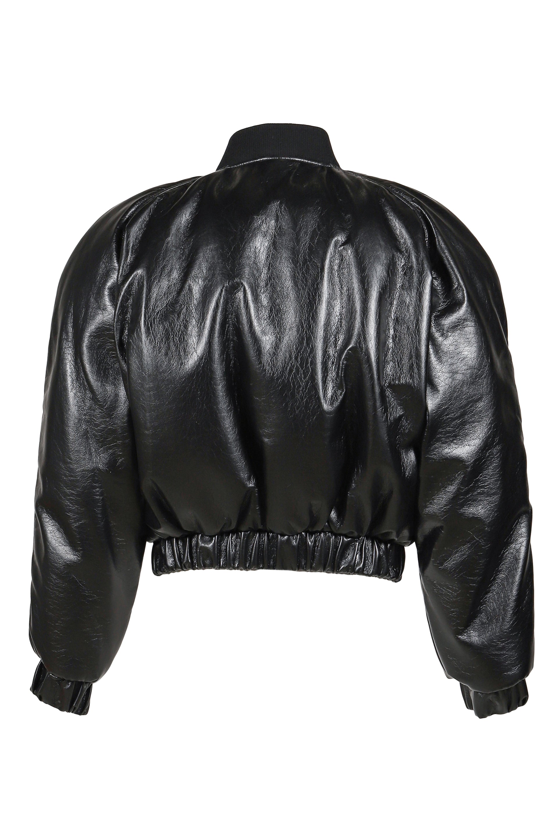 GRAINY FAUX LEATHER / BLK