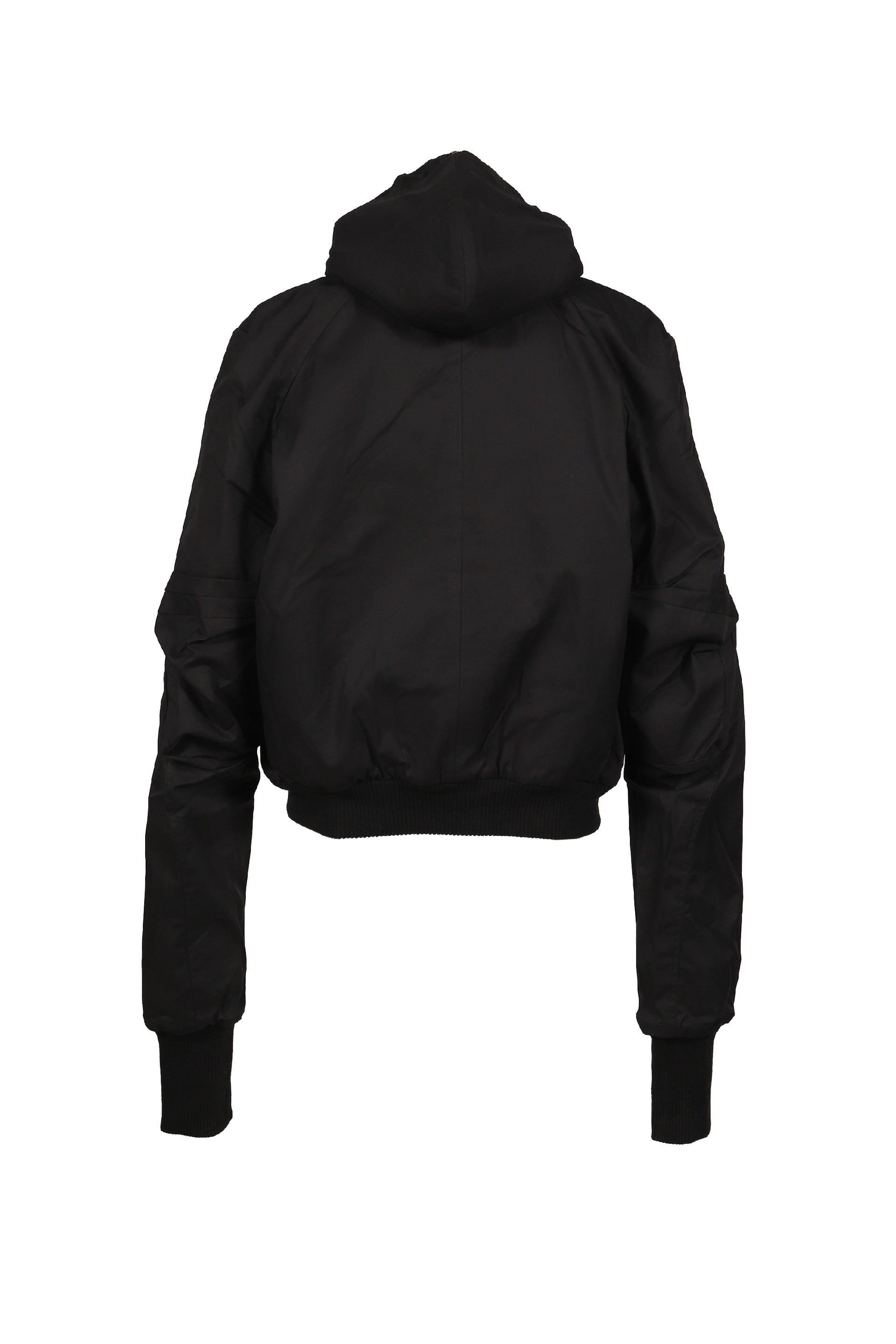 LAMB'S HEAD FUR LINED MASS BOMBER JACKET / BLK