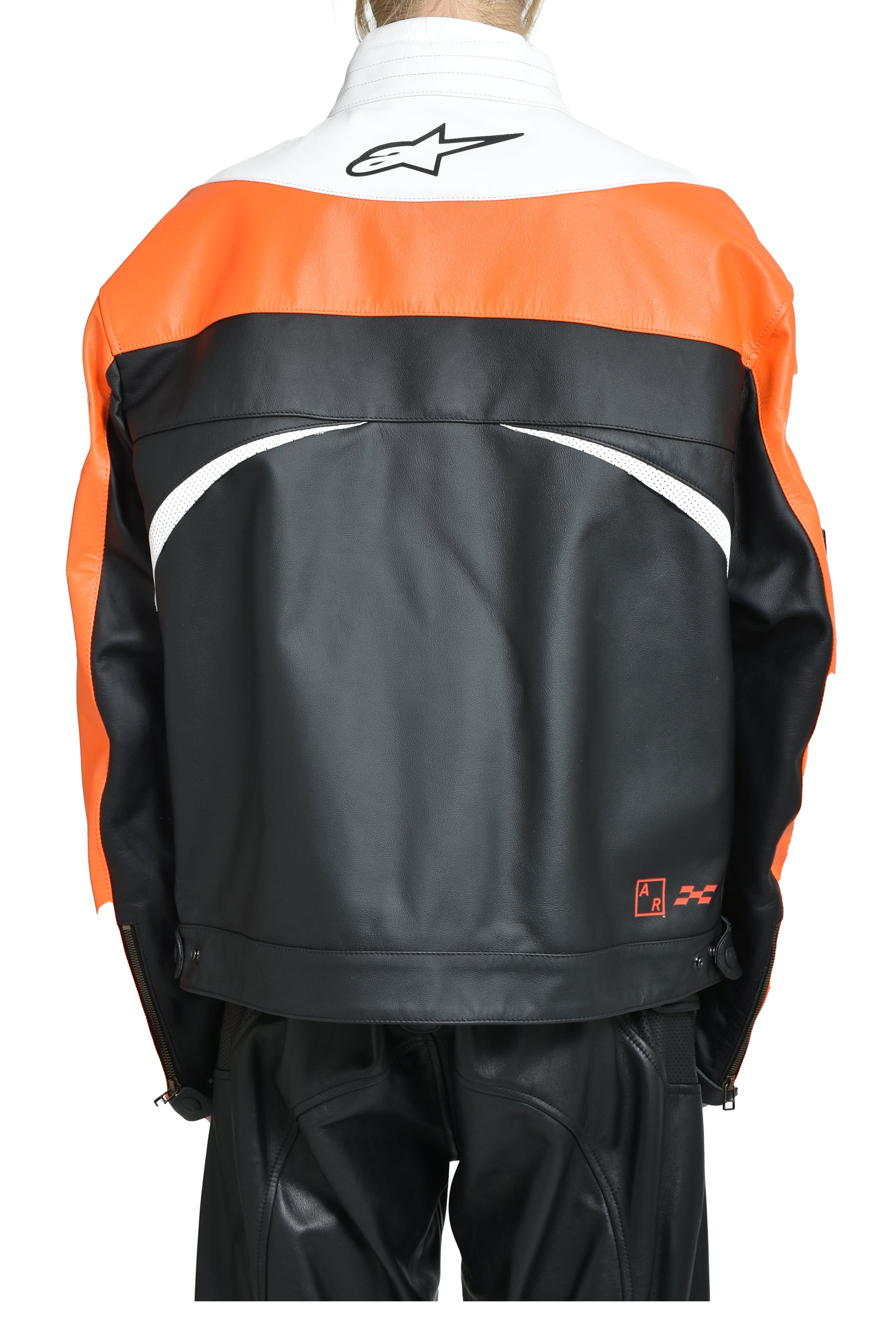 RACE CRAFT LEATHER JACKET / ORG