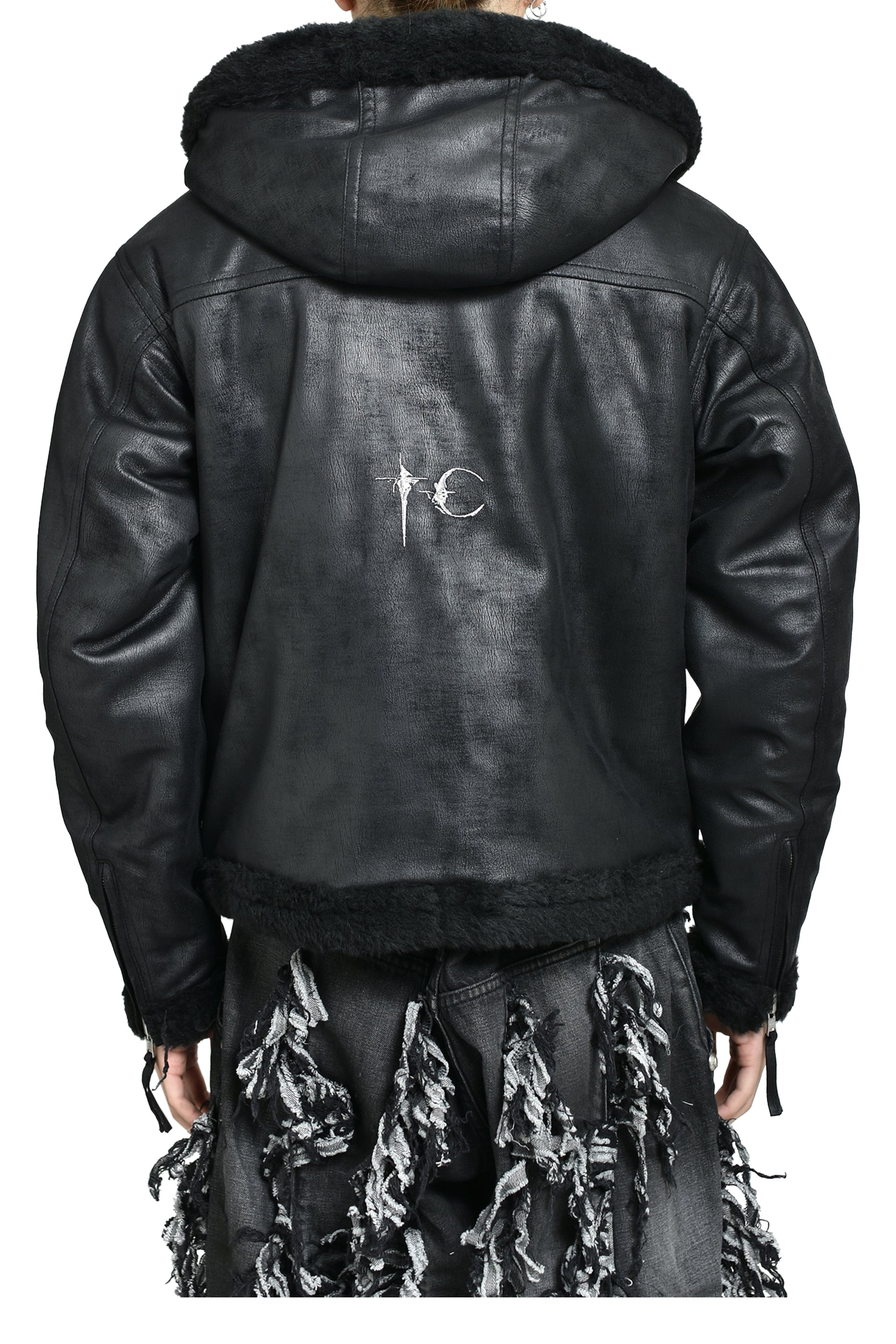 TC REVERSIBLE SHEARLING JACKET / BLK