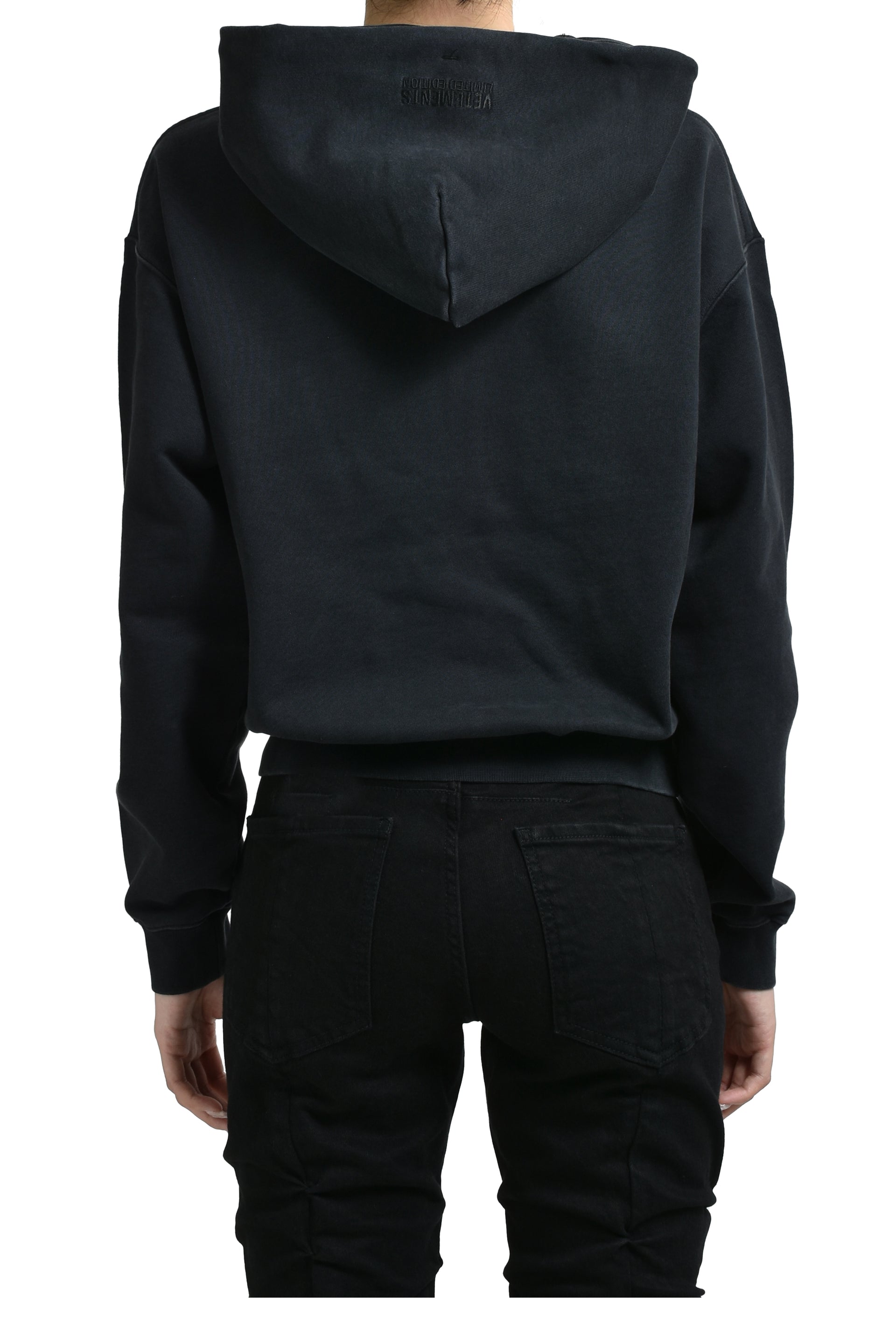 FUCK FITTED ZIP-UP HOODIE / BLK