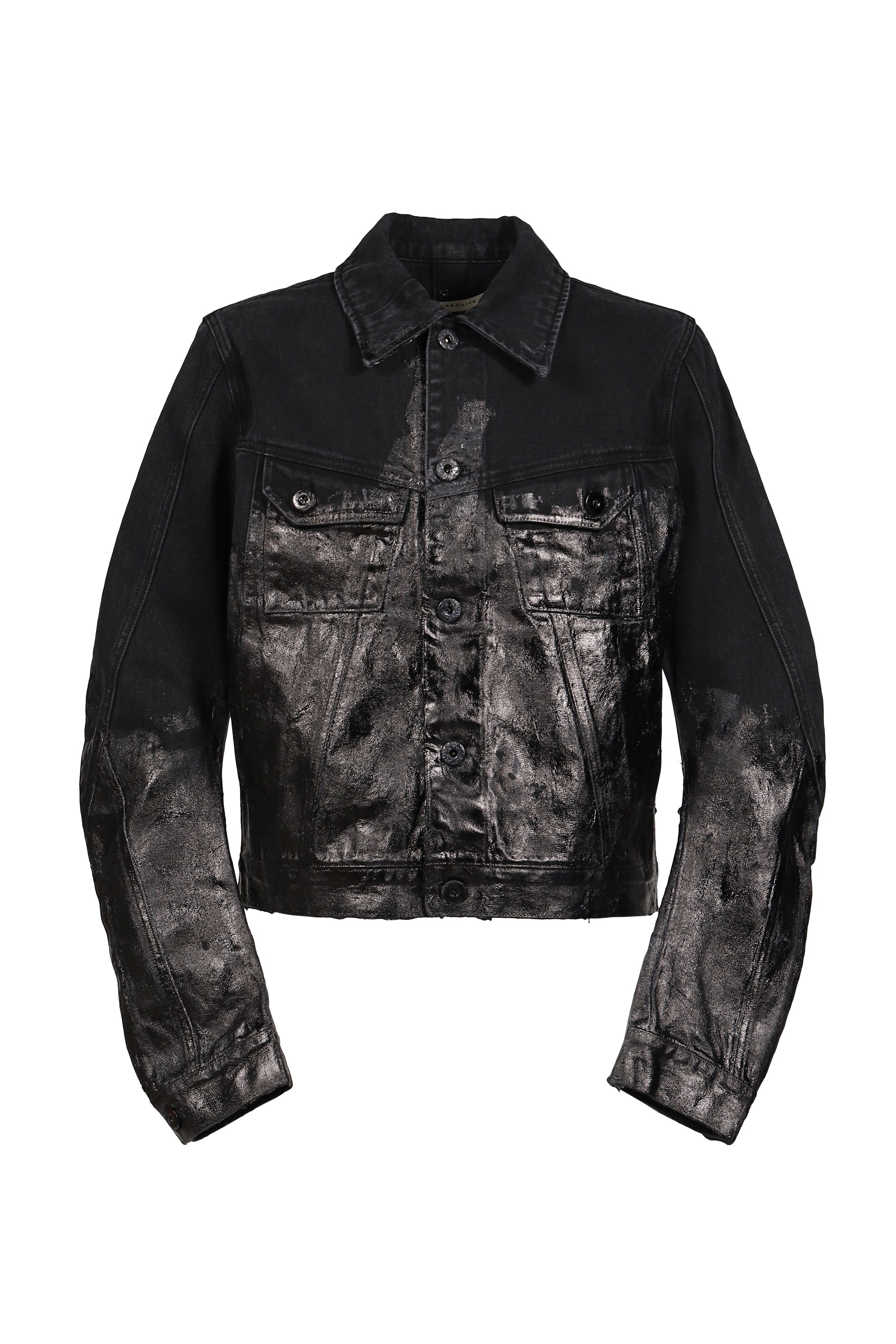 ジャケット・アウター archive black coating denim jacket archive black coated denim jacket メンズ archive black coating