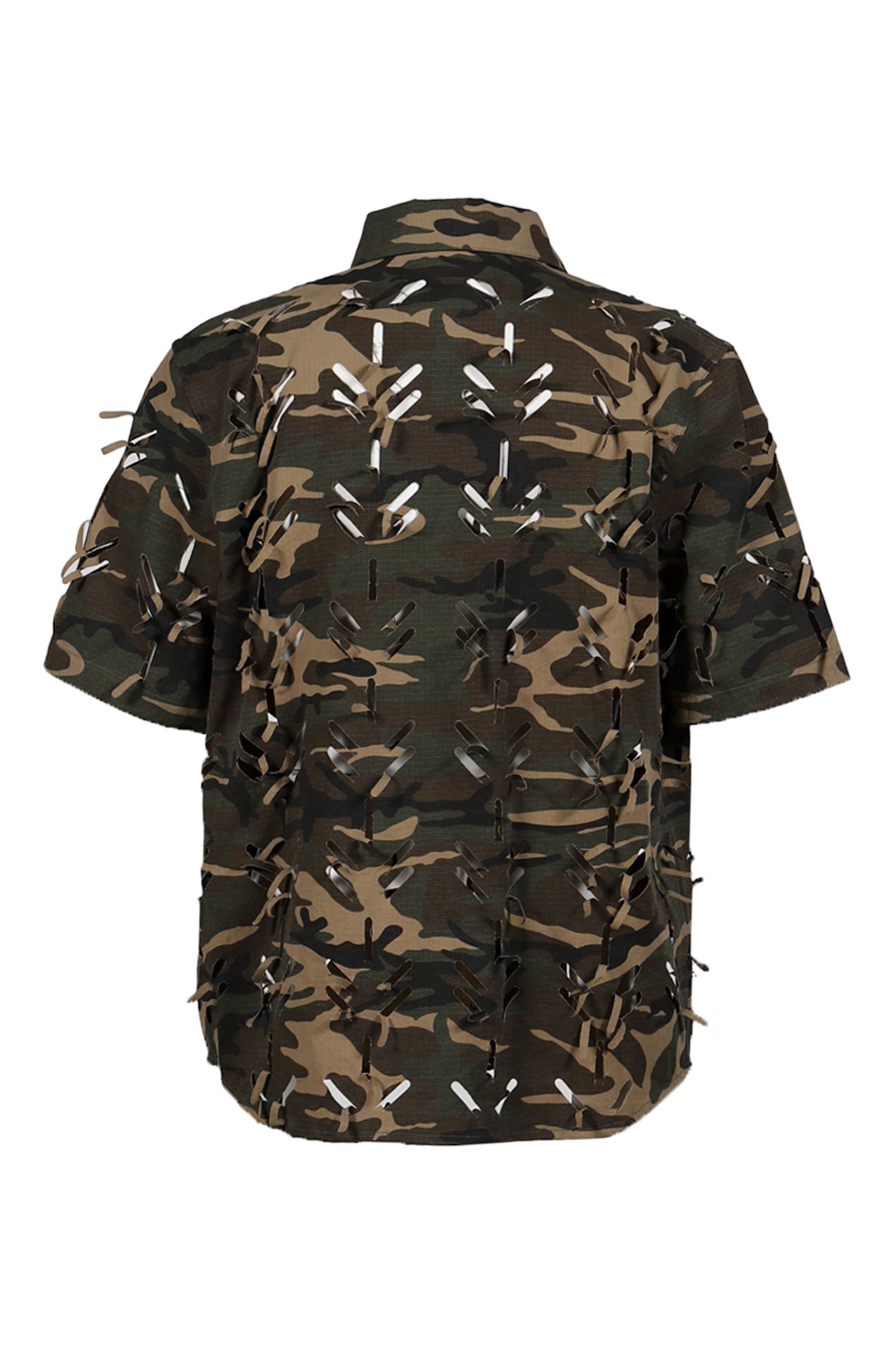 JUNTAE KIM LASER SLASHED SHIRTS / CAMO