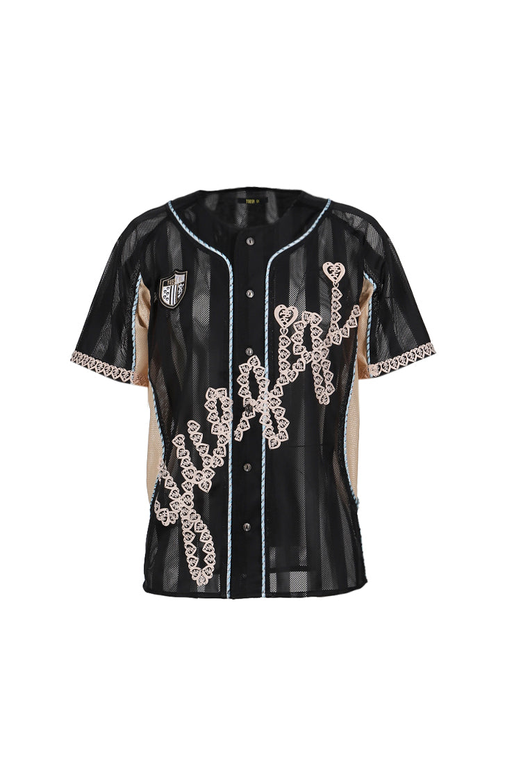 YUEQI QI TAUPE BASEBALL JERSEY / BEG