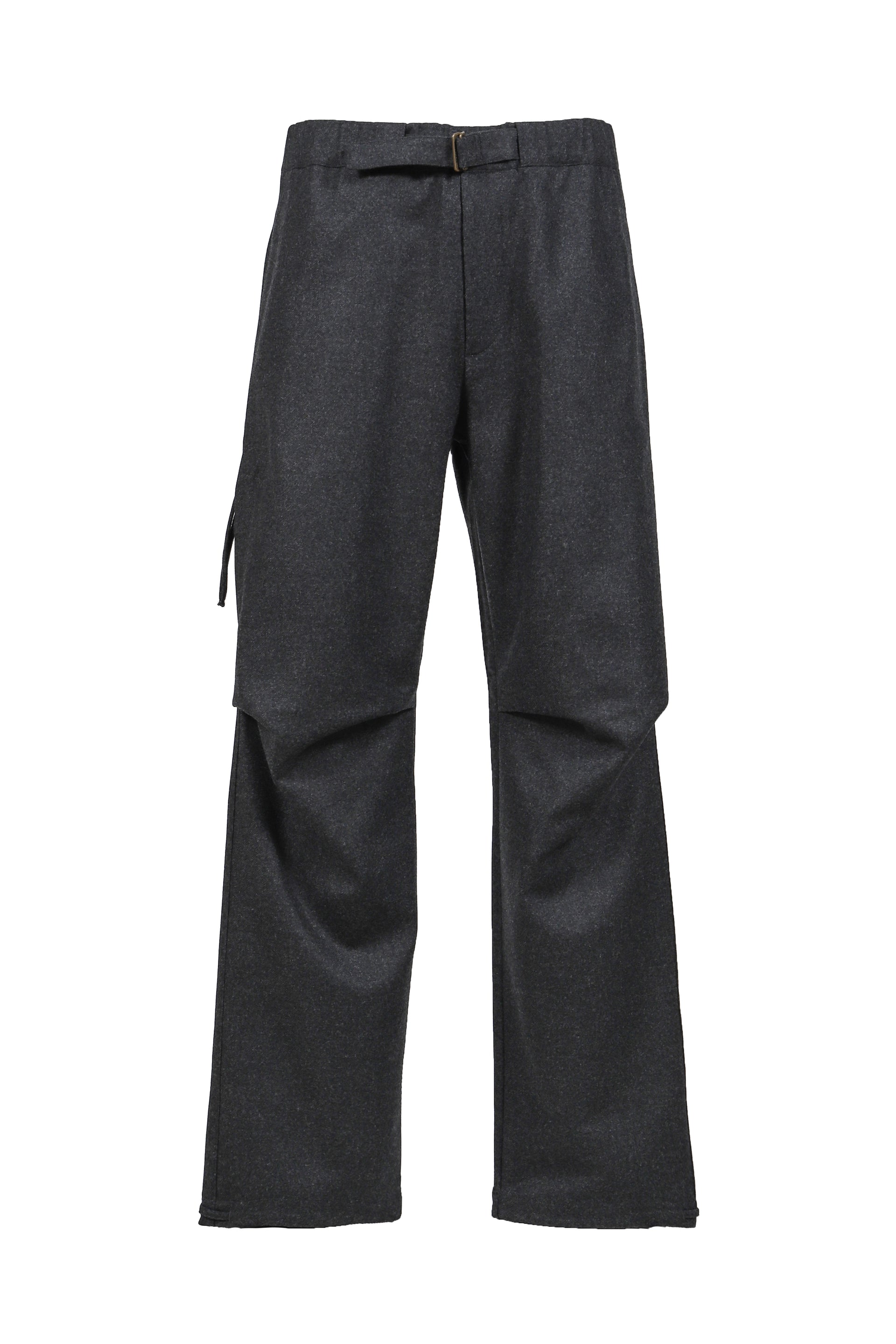 JORDAN - WOOL RELAX FIT TROUSERS / DARK GRY
