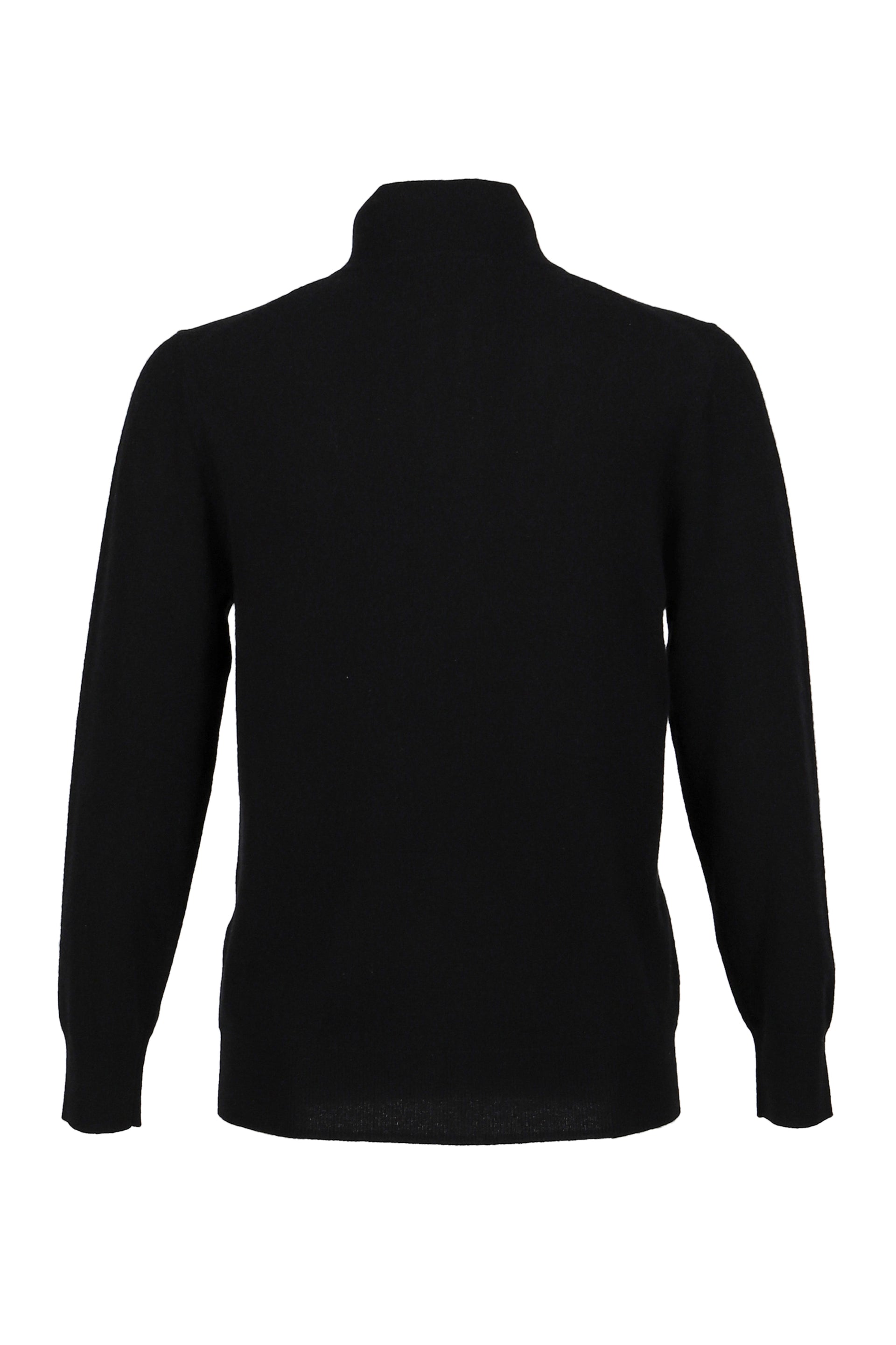 Izzy Du CASHMERE WOOL ZIP UP SWEATER / BLK