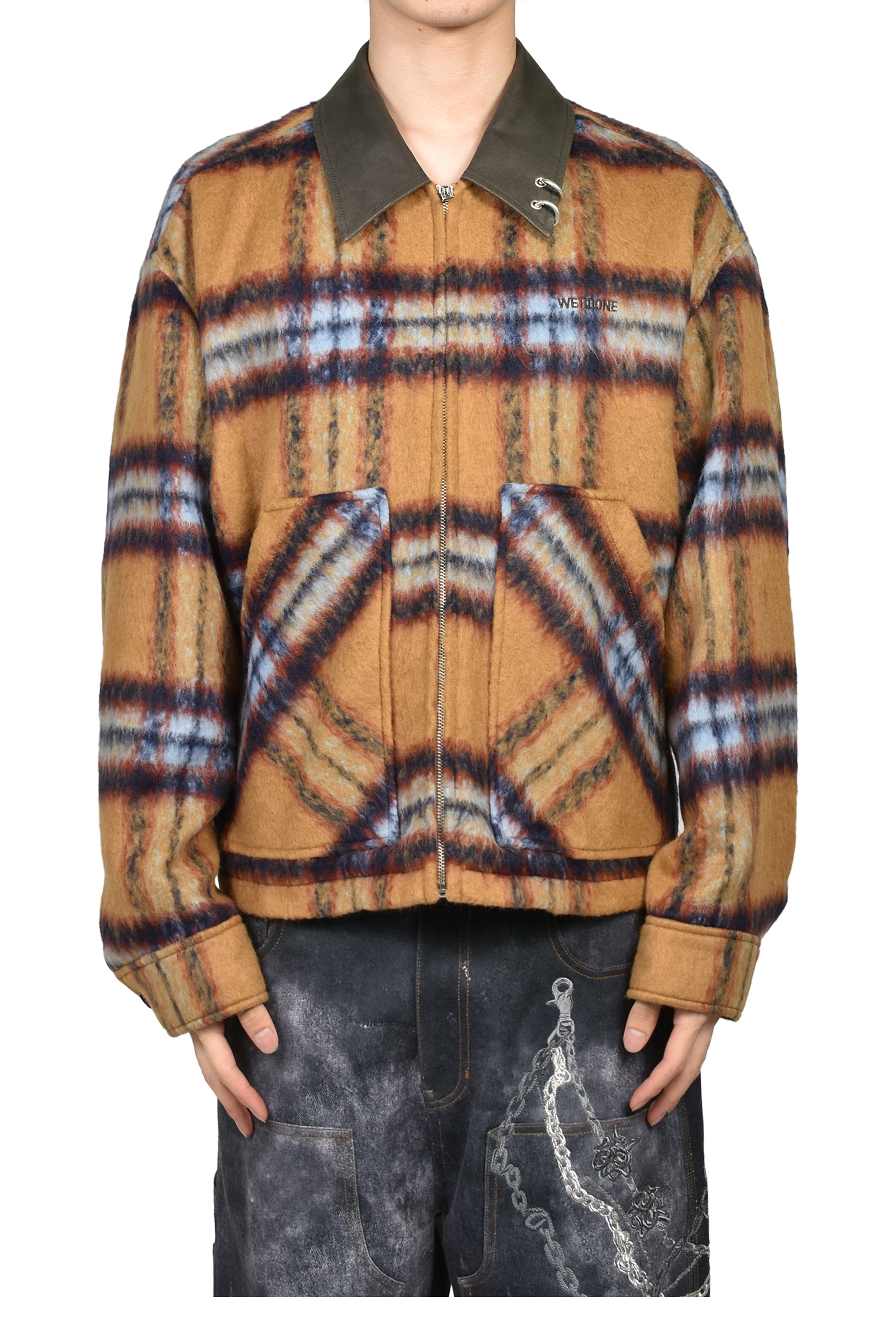 We11done ウェルダン FW26 CAMEL CHECK PATTERN JACKET / CAMEL