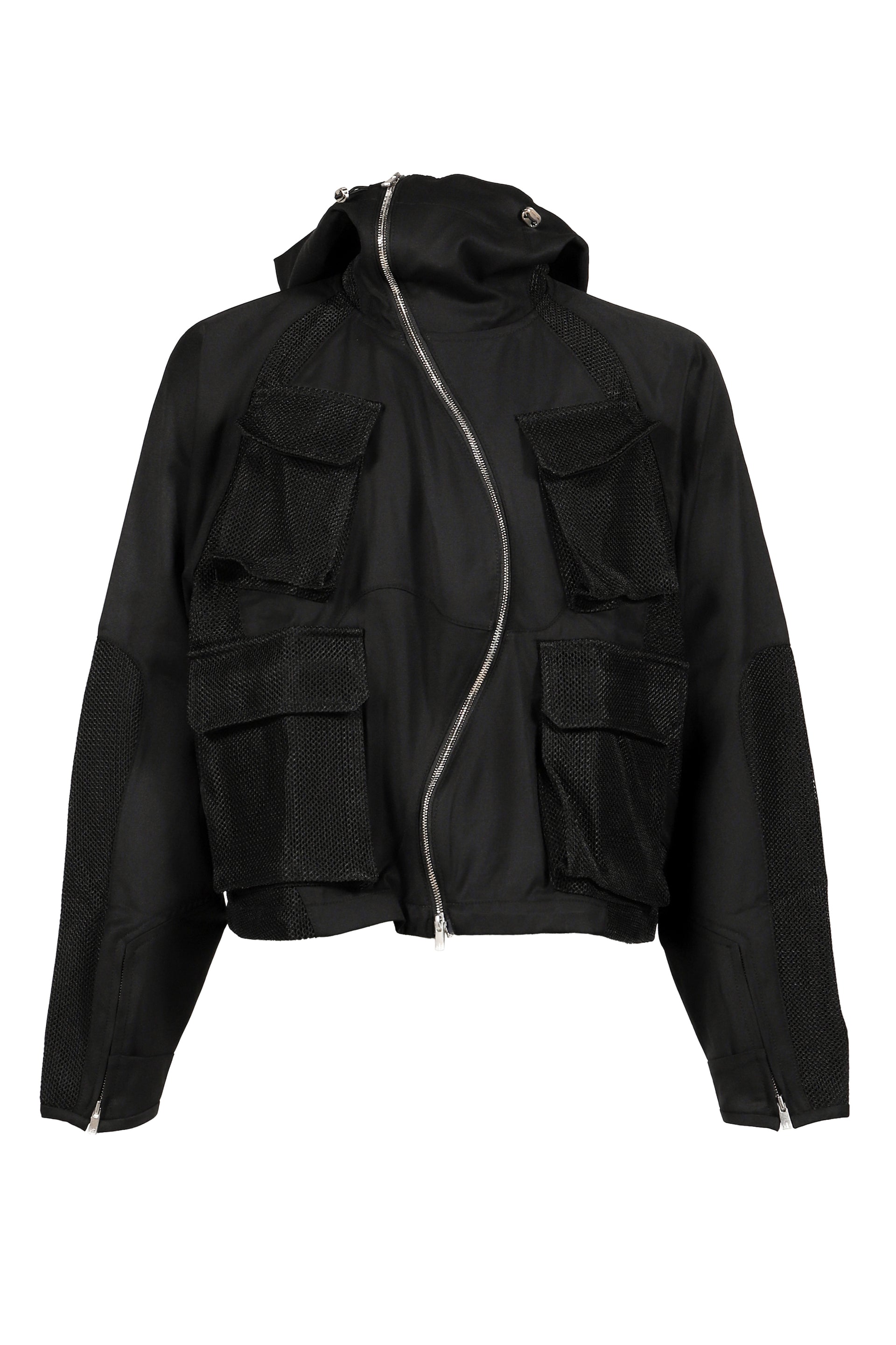 AIRE CURVED ZIP GAME JACKET / BLK