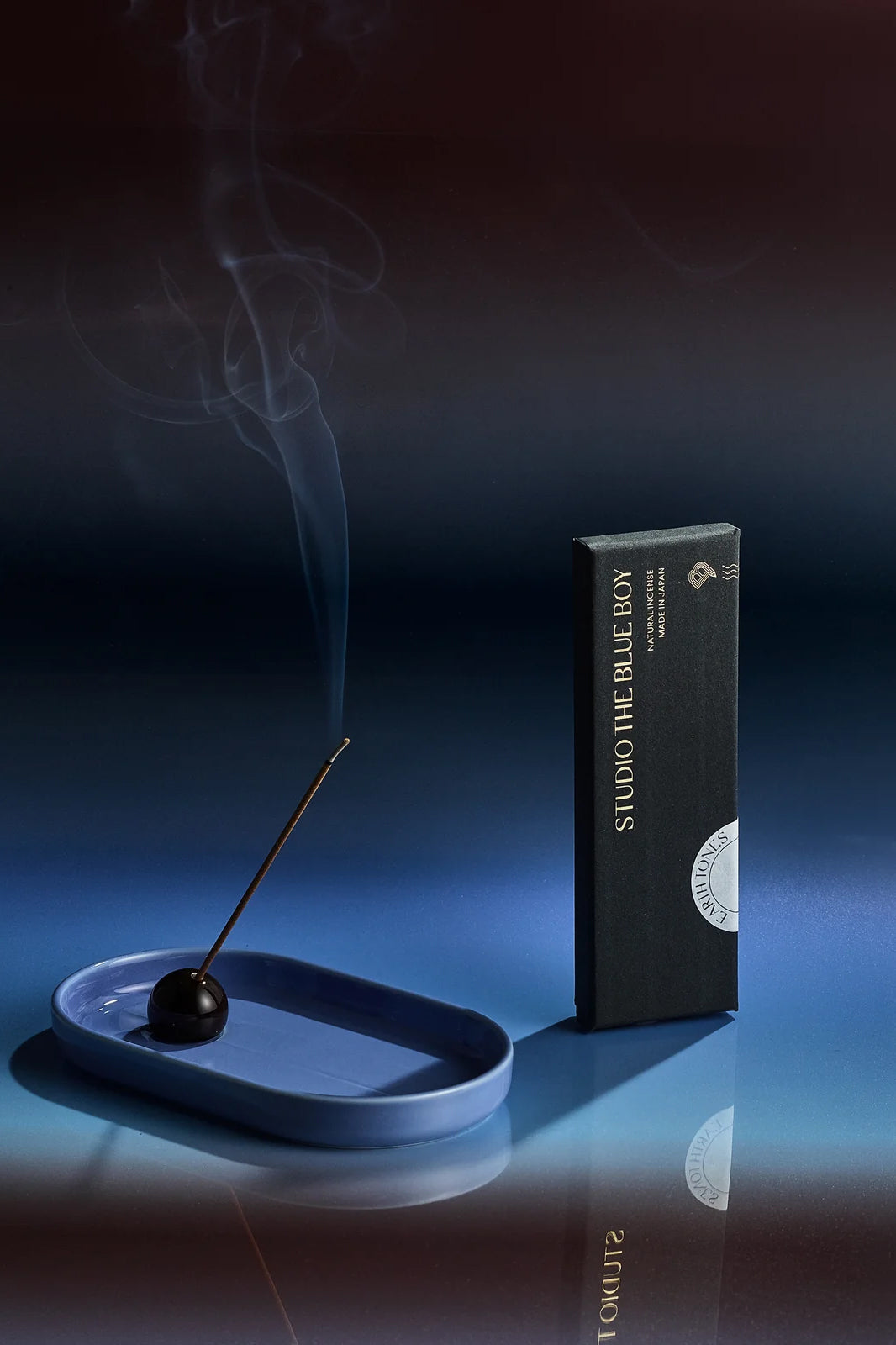 INCENSE HOLDER(HASAMIYAKI)- ICE BLUE X HICKORY / MULTI