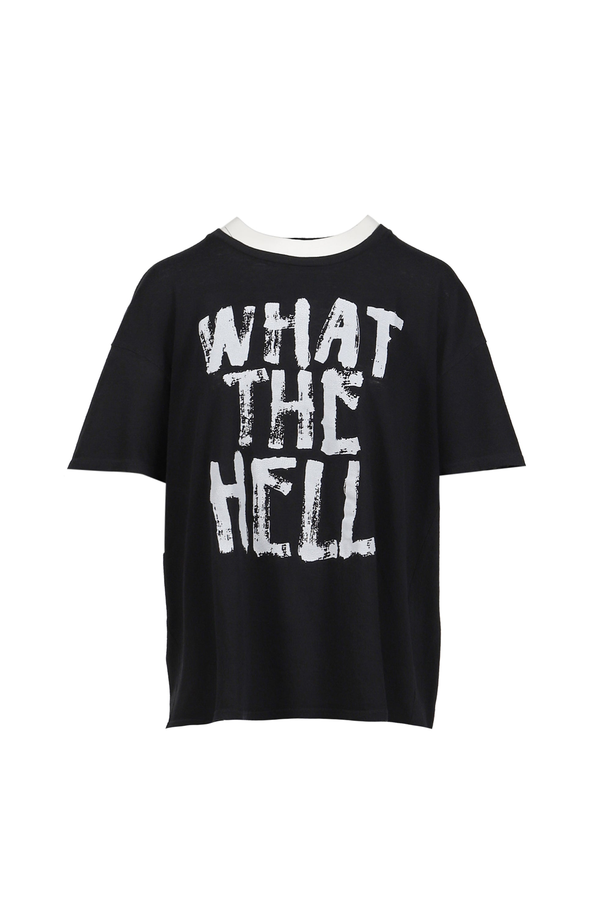 ぬ R13 アールサーティーン FW25 WHAT THE HELL RELAXED T / BLK - NUBIAN