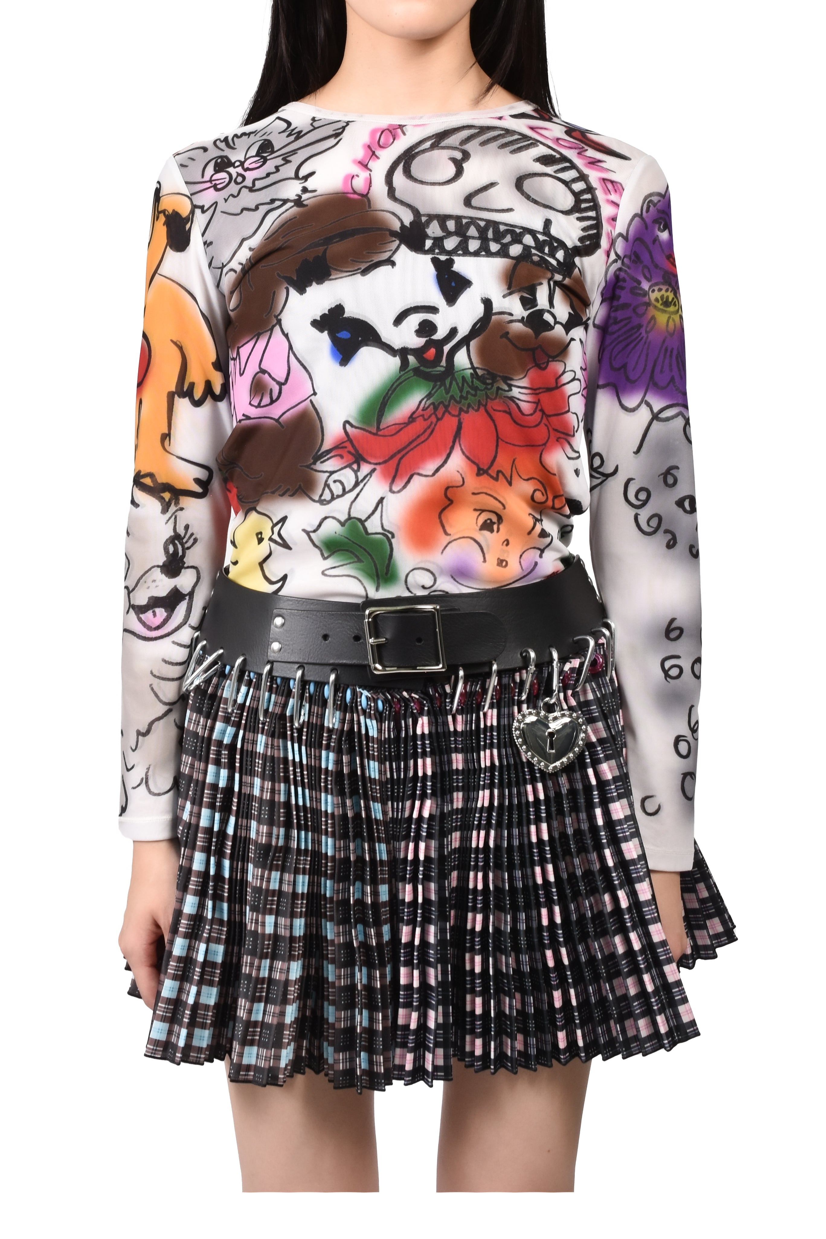 Chopova Lowena チョポヴァ ロウェナ FW26 SPRAY IT MESH LONG SLEEVE