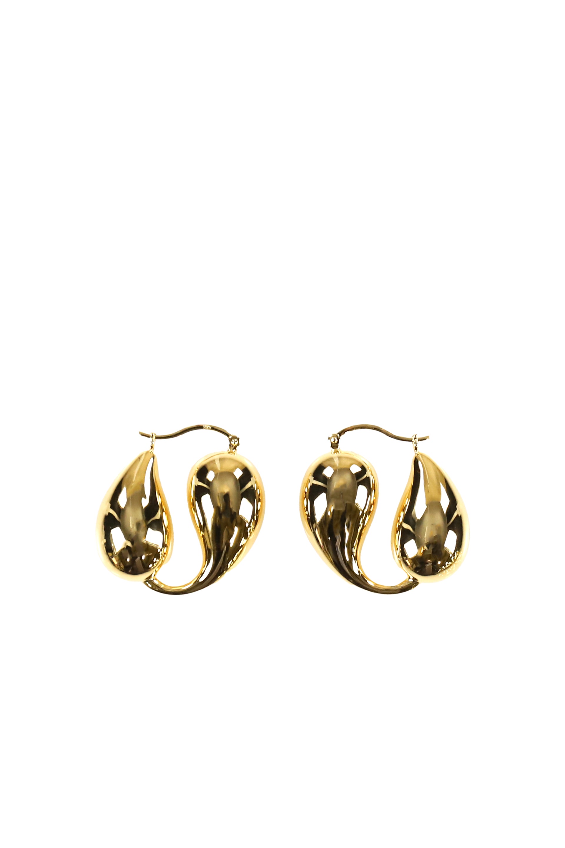 Le Mandorle QUOTE HOOP EARRING / GOLD