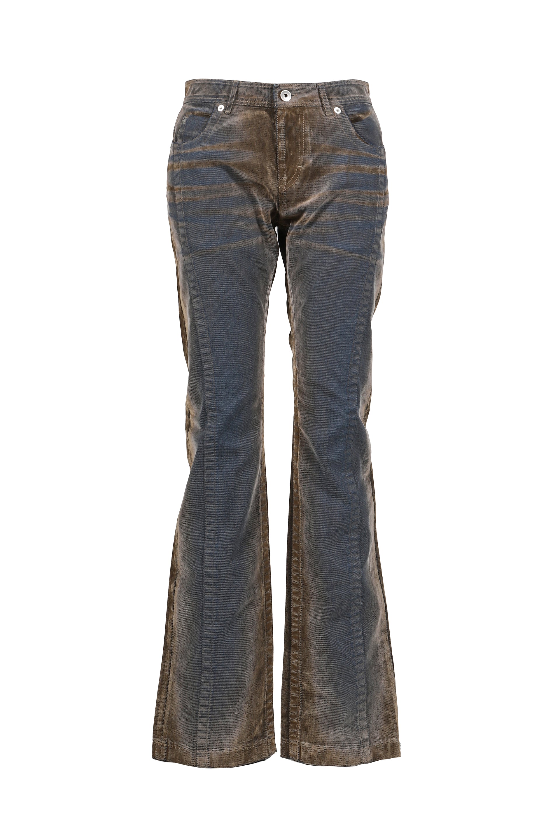 FLOCK DENIM TROUSERS / STONE