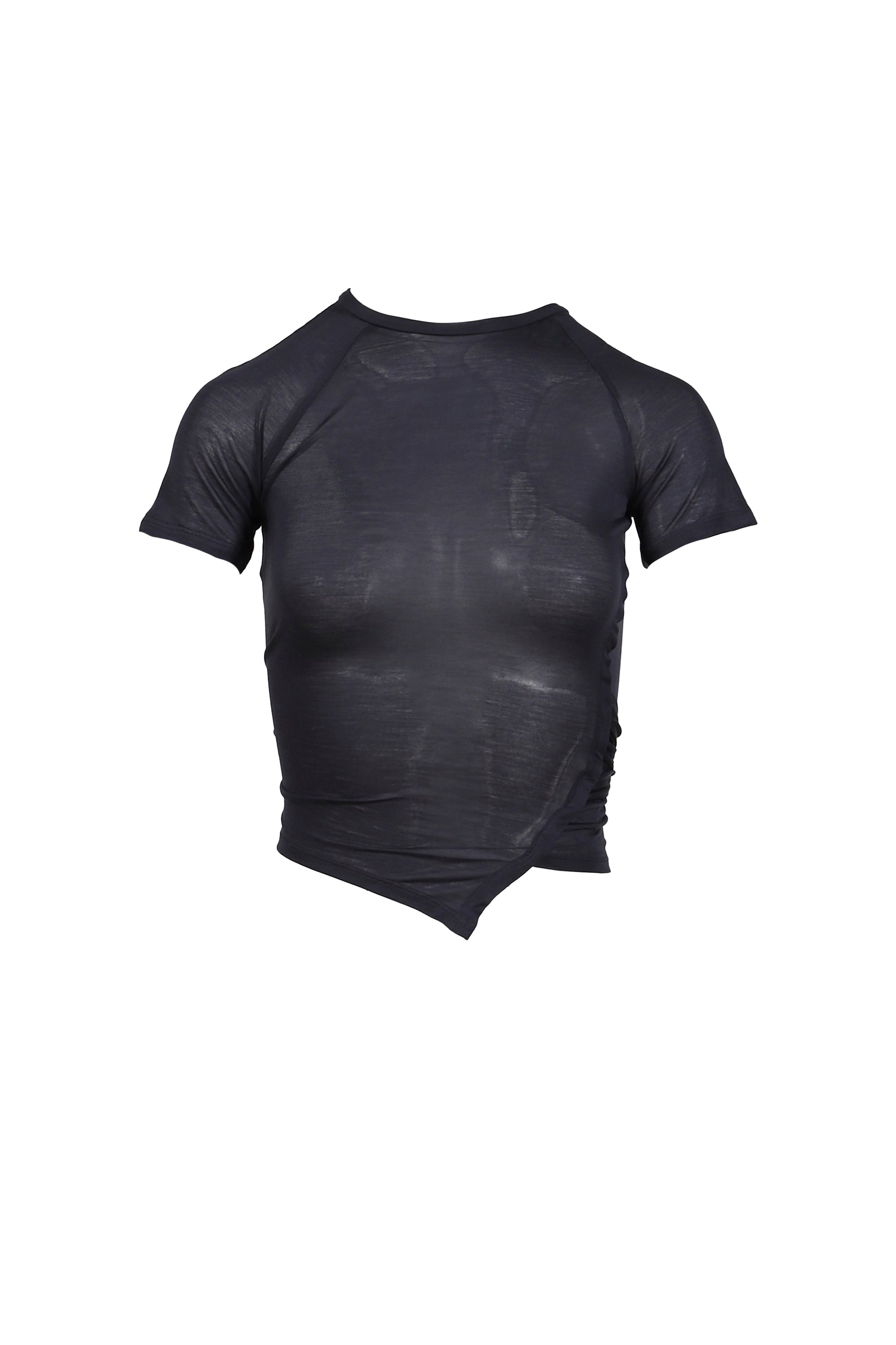 Hyein Seo ヘインソ SS26 TIED ASYMMETRIC T-SHIRT / D.NVY - NUBIAN