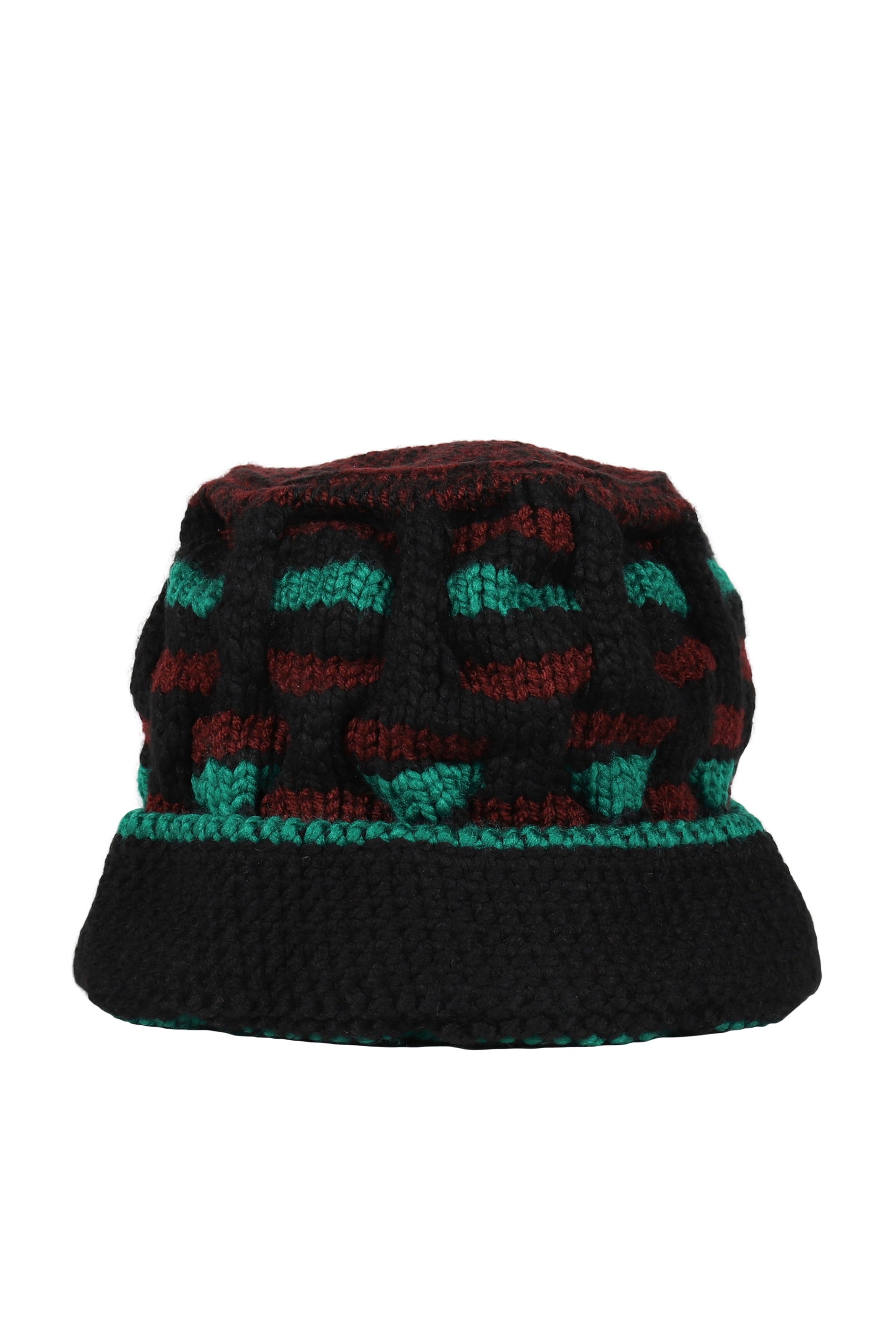HAND KNITTED ROOTS HAT / BLACK