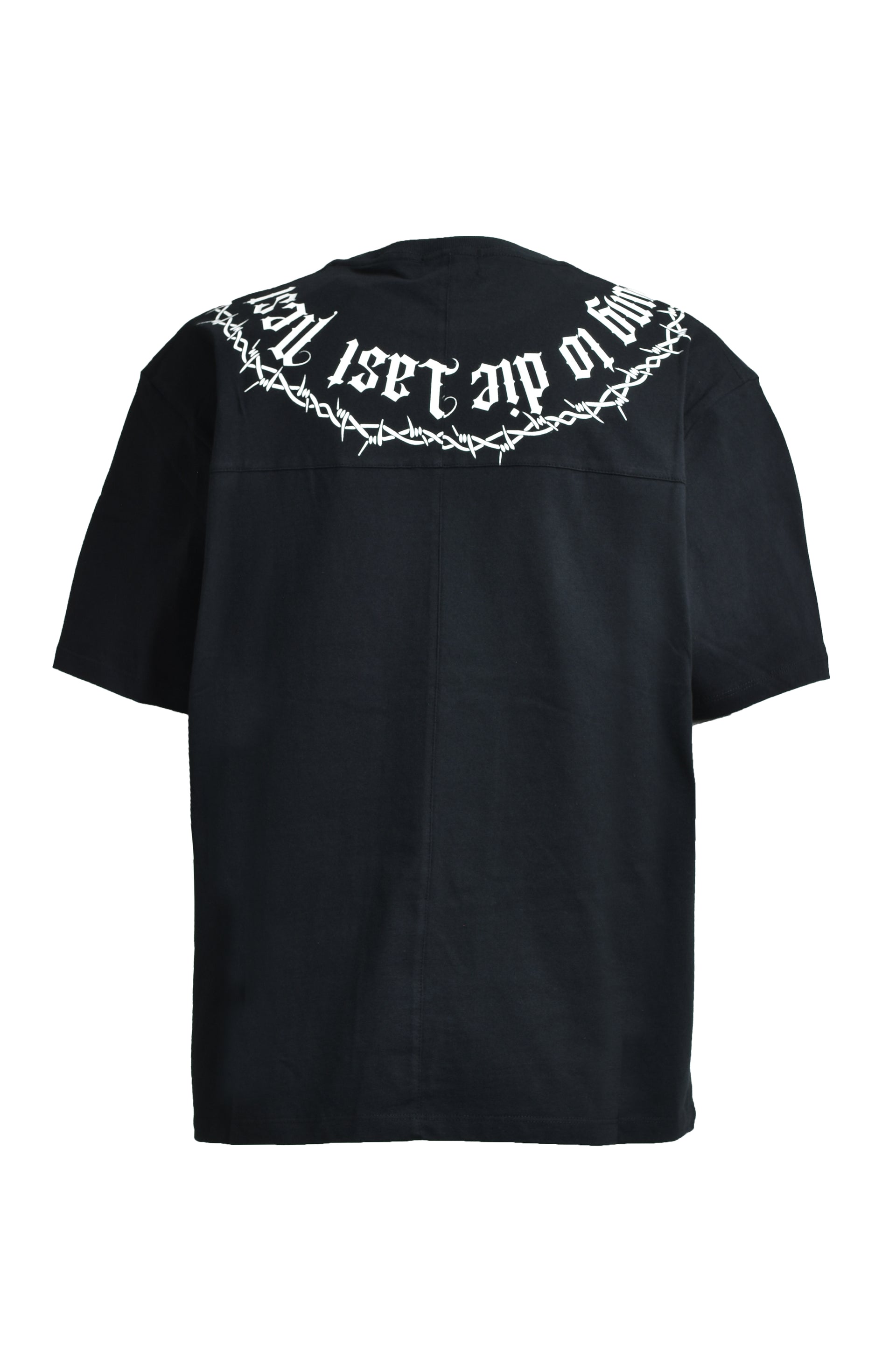 BARBED WIRE T-SHIRT / BLACK