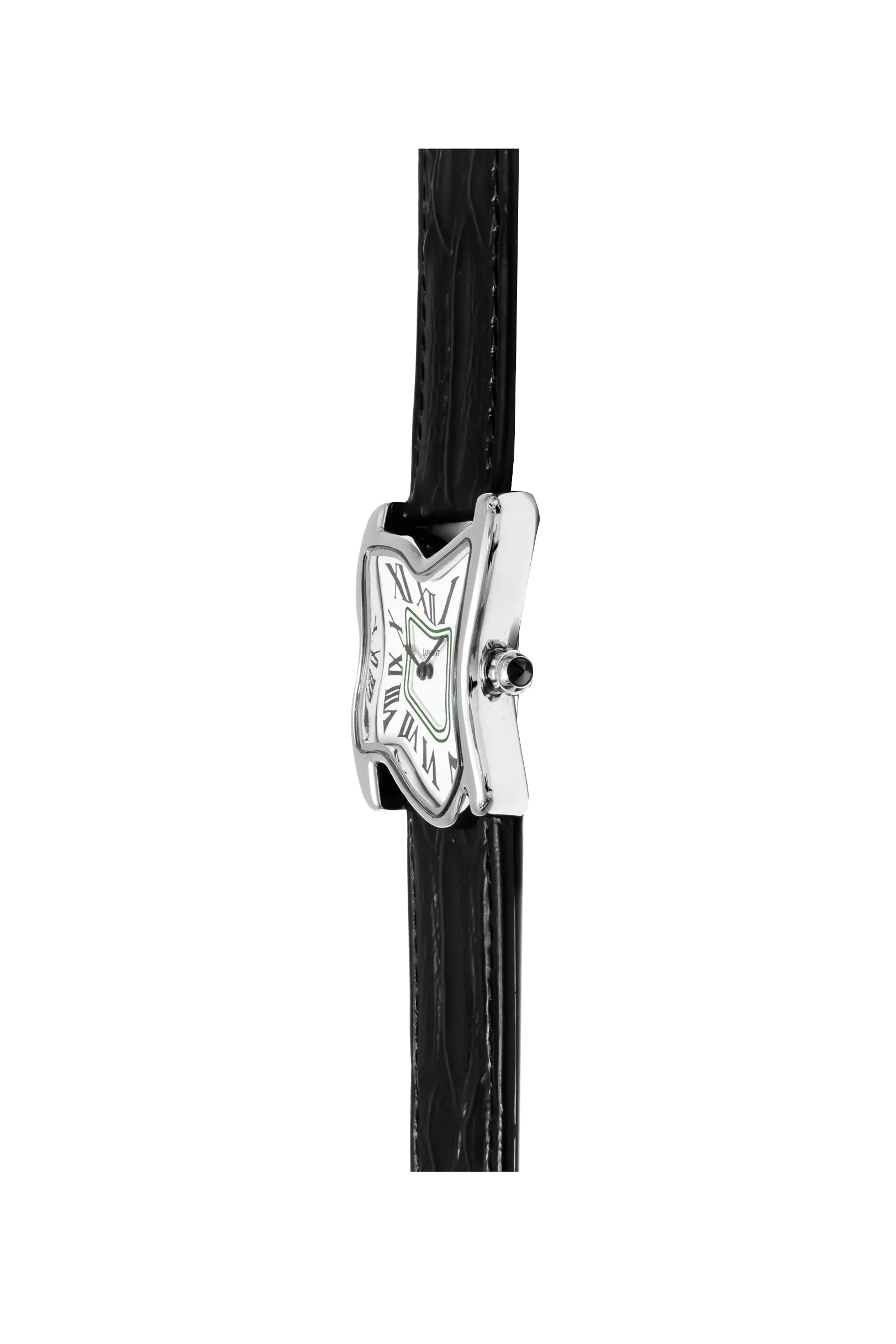 SQUARE MELTING WATCH LARGE / SIL WHT BLK