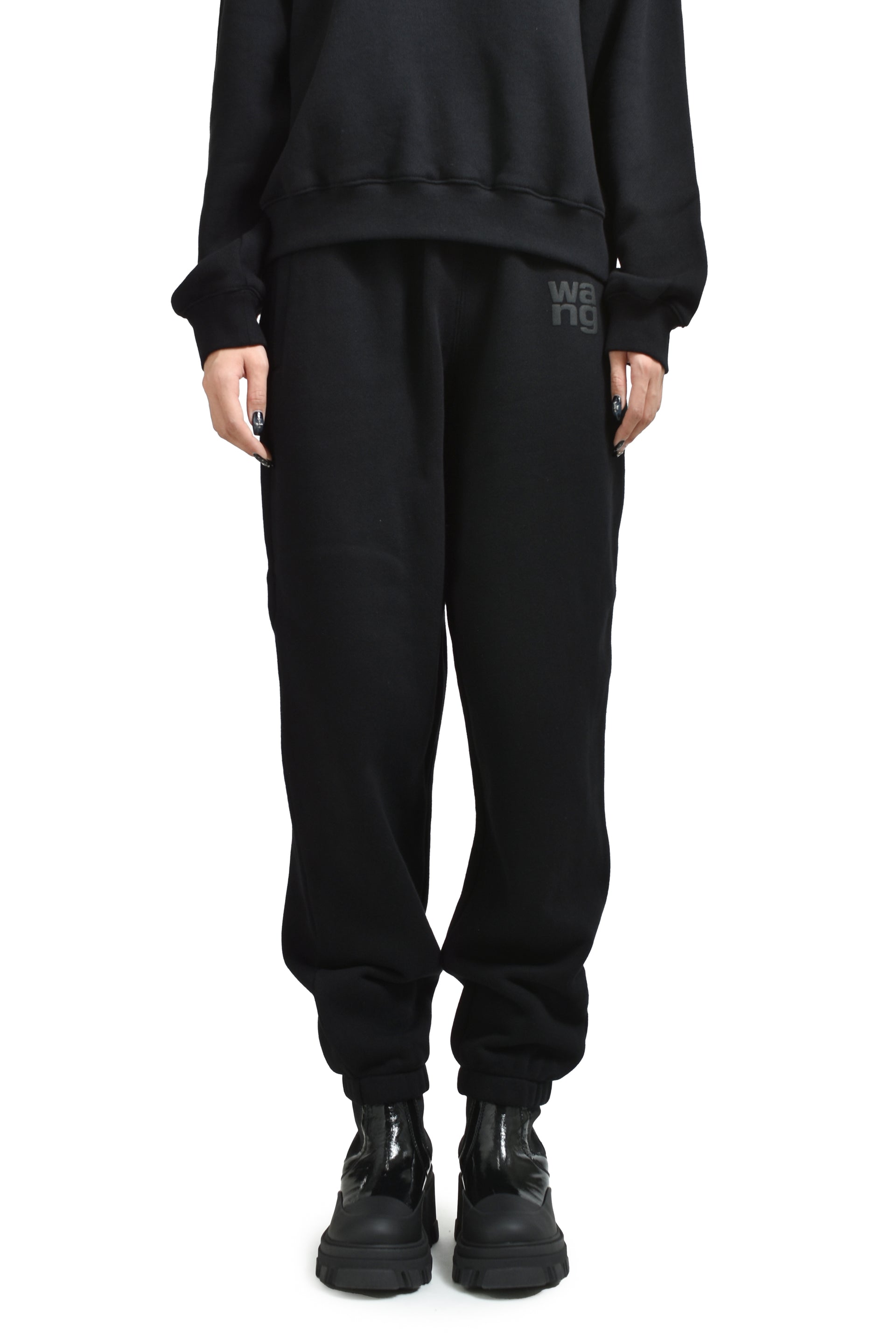 ESSENTIAL TERRY CLASSIC SWEATPANT PUFF PAINT LOGO / BLK