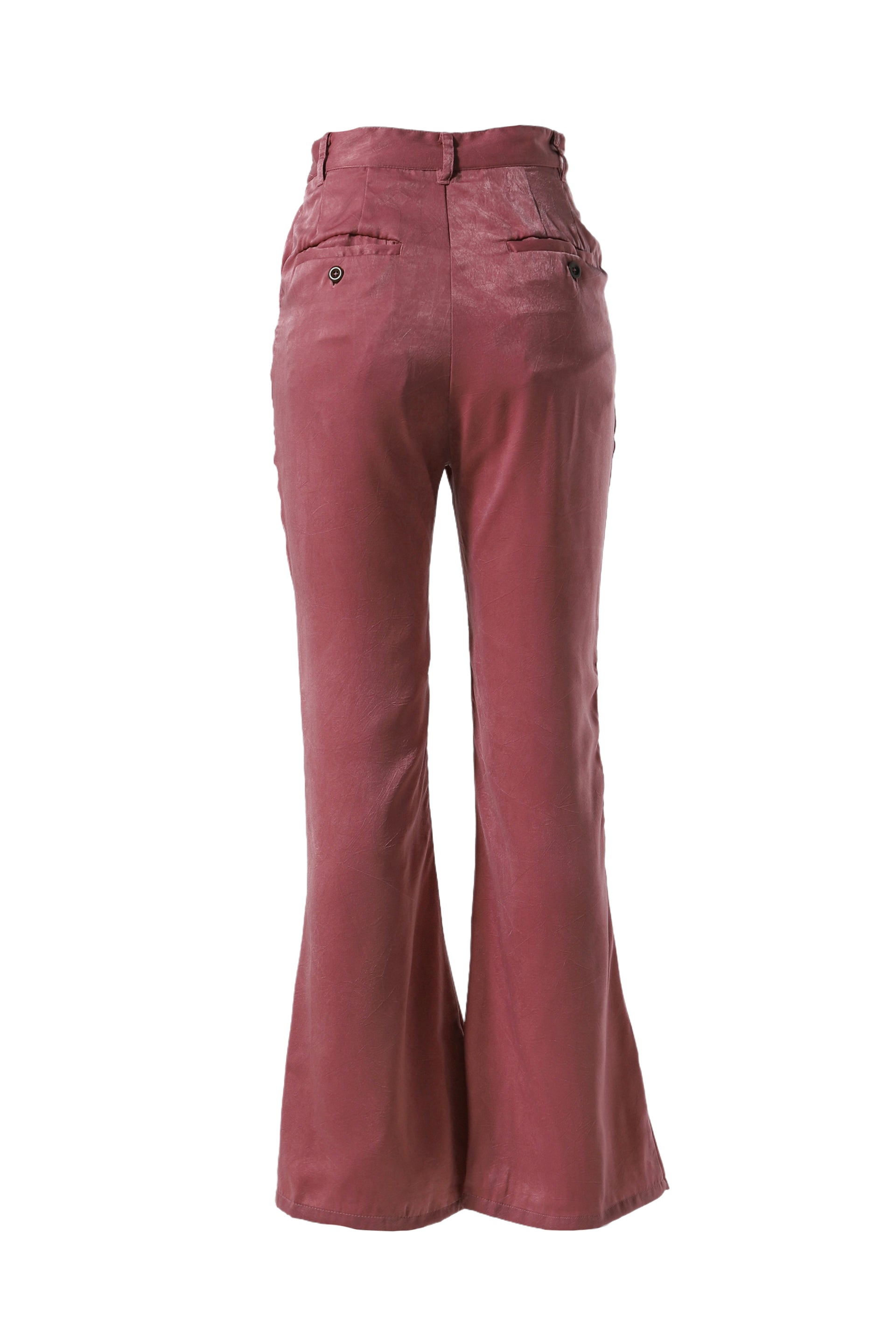 VIVAMUS SATIN BELL BOTTOM PANTS / PNK
