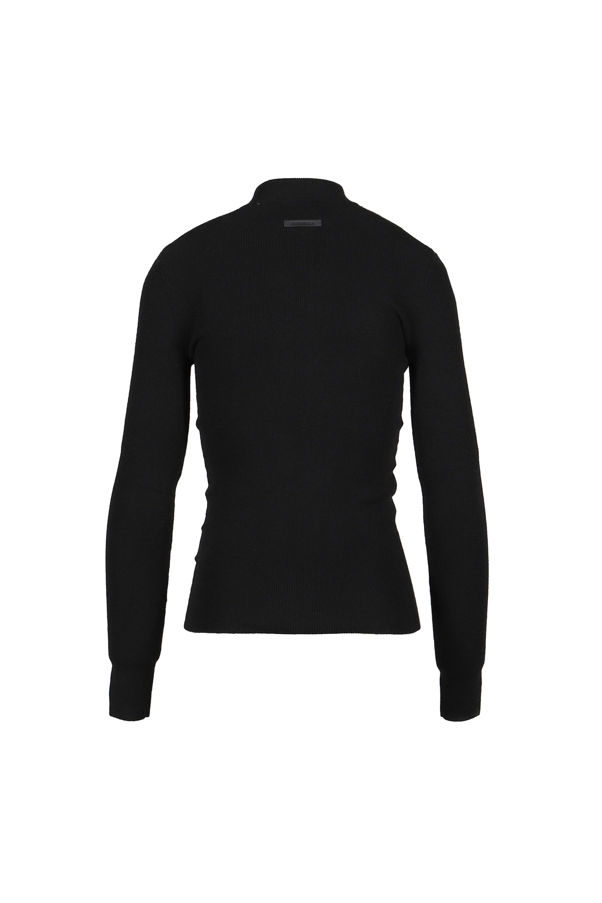 SOFT RIB 2-WAY ZIP-UP JACKET / JET BLK