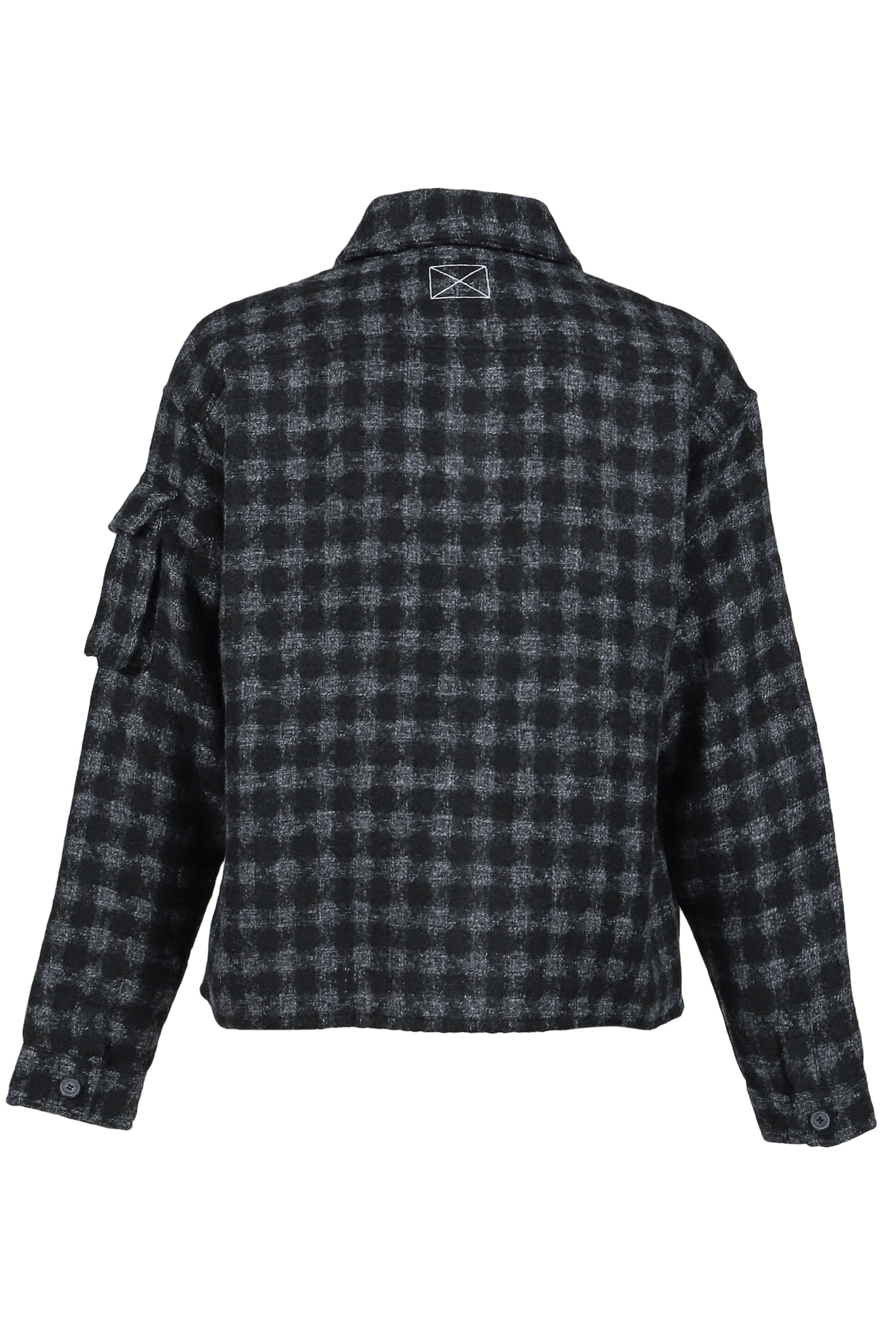 MILITARY CHECK JACKET / BLACK