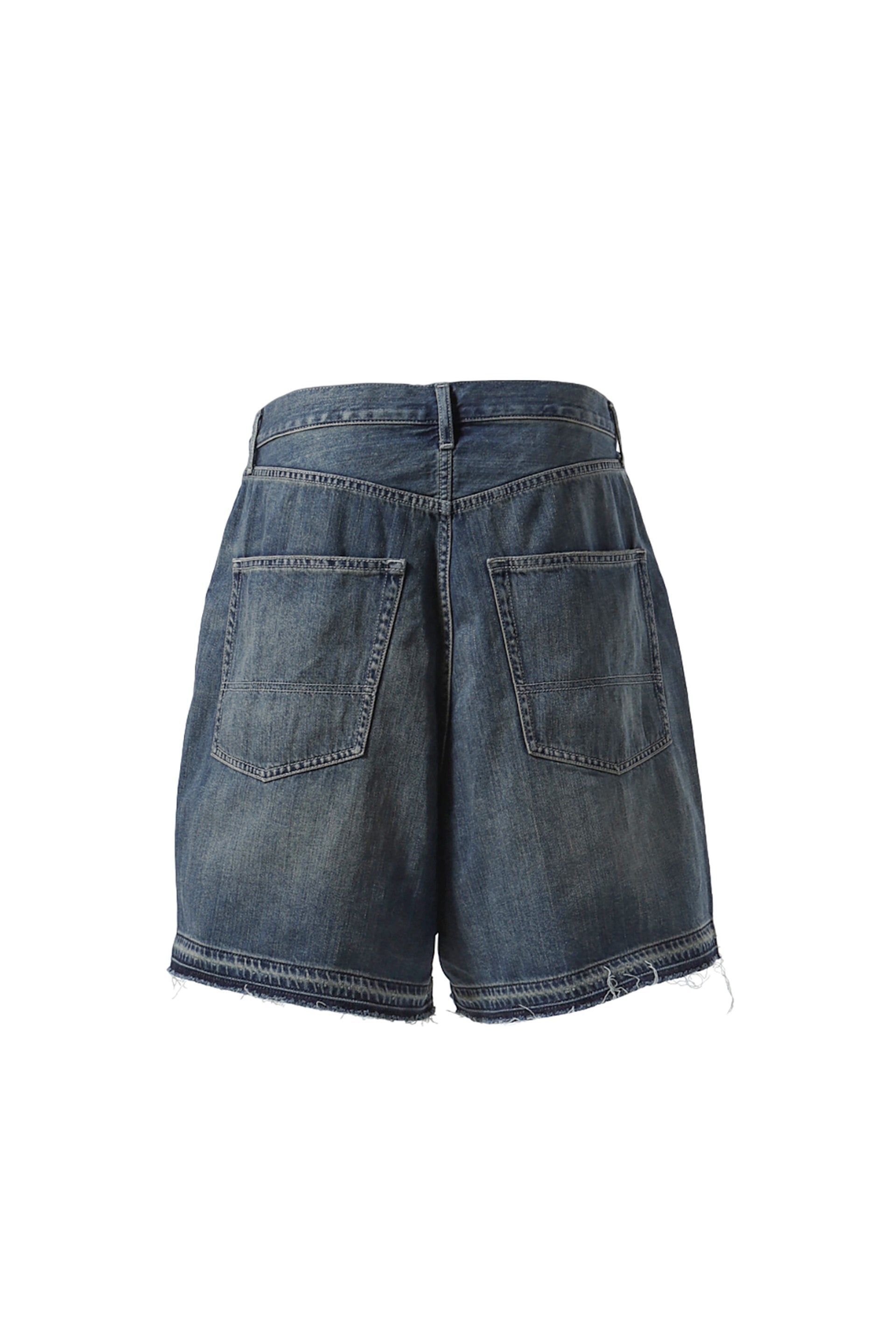 RhodolirioN 5POCKETS HUGE SHORTS - DENIM / INDIGO