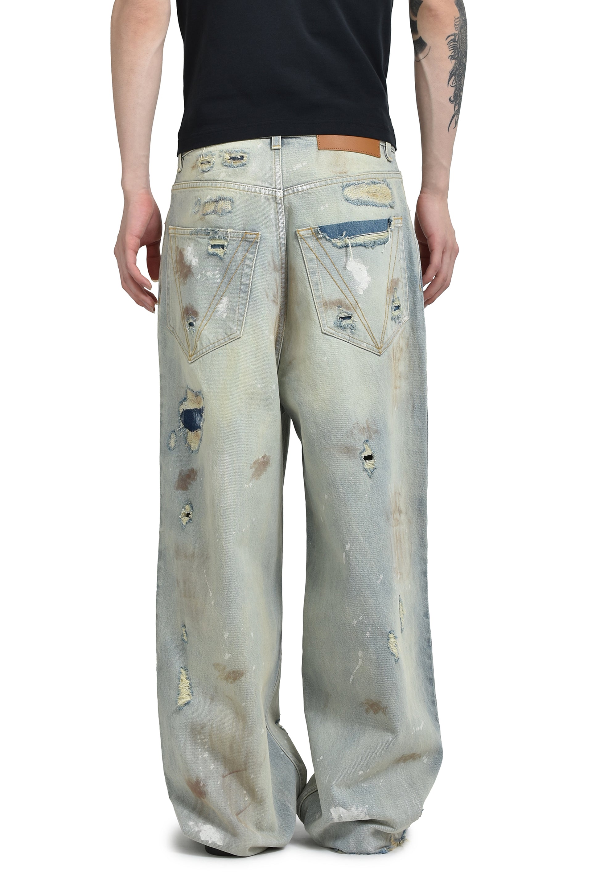 TRASHED BAGGY JEANS / L.BLU