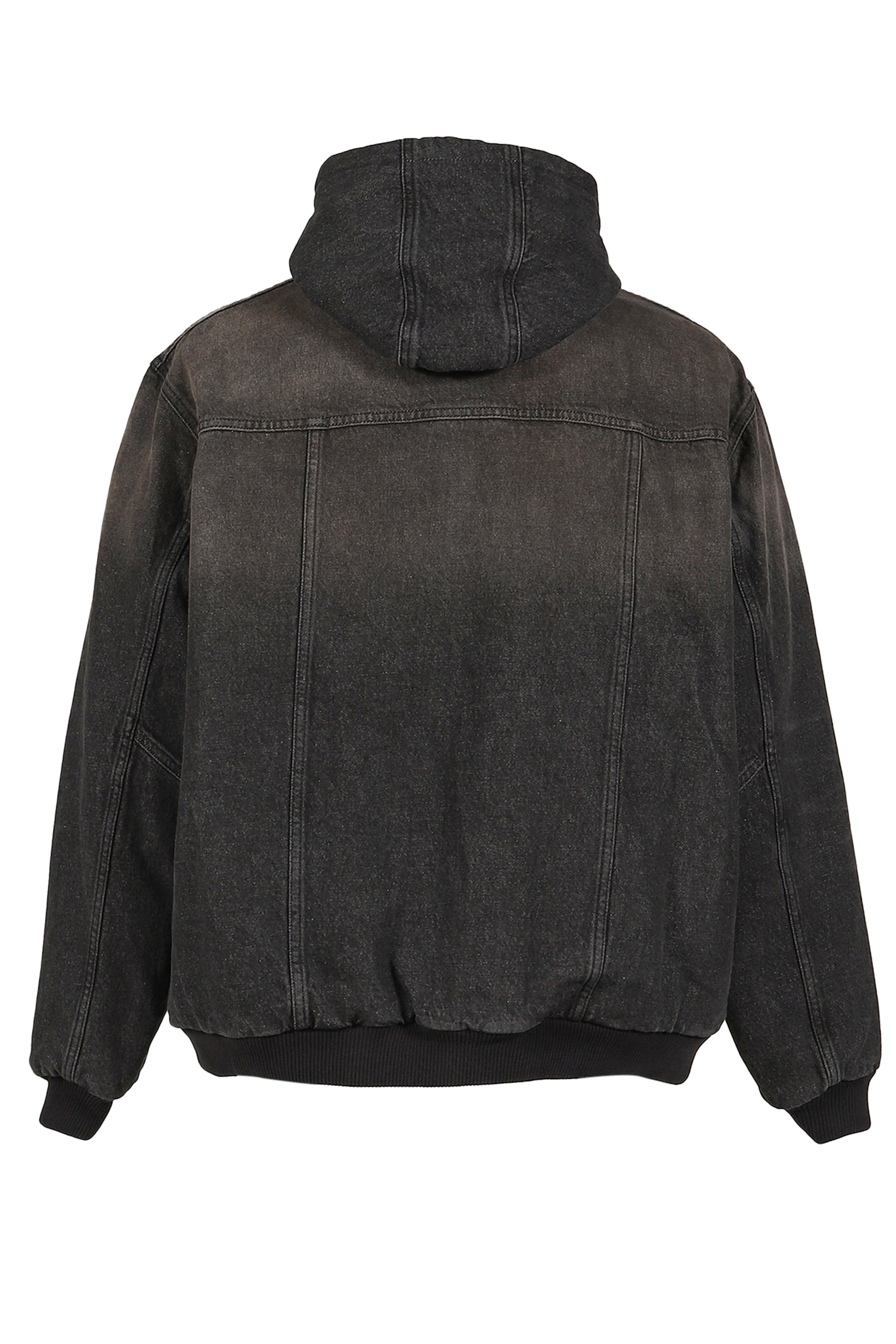 HOODED JACKET / WET BLK