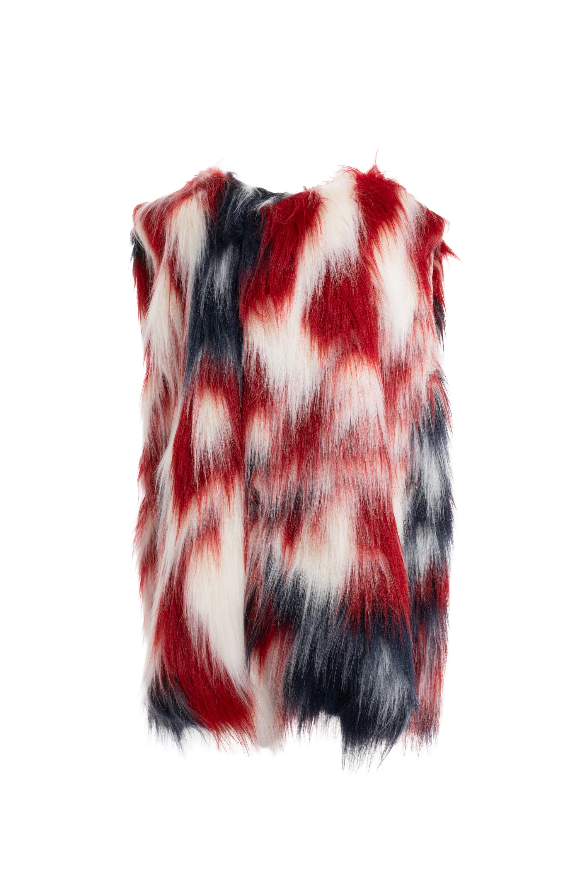 MASU エムエーエスユー FW23 MARBLE FLAG FUR VEST / FLAG