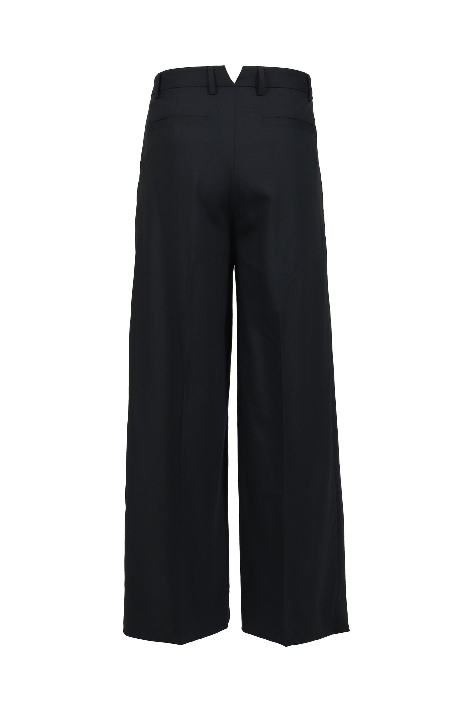 WIDE PLEATED TROUSER / BLK