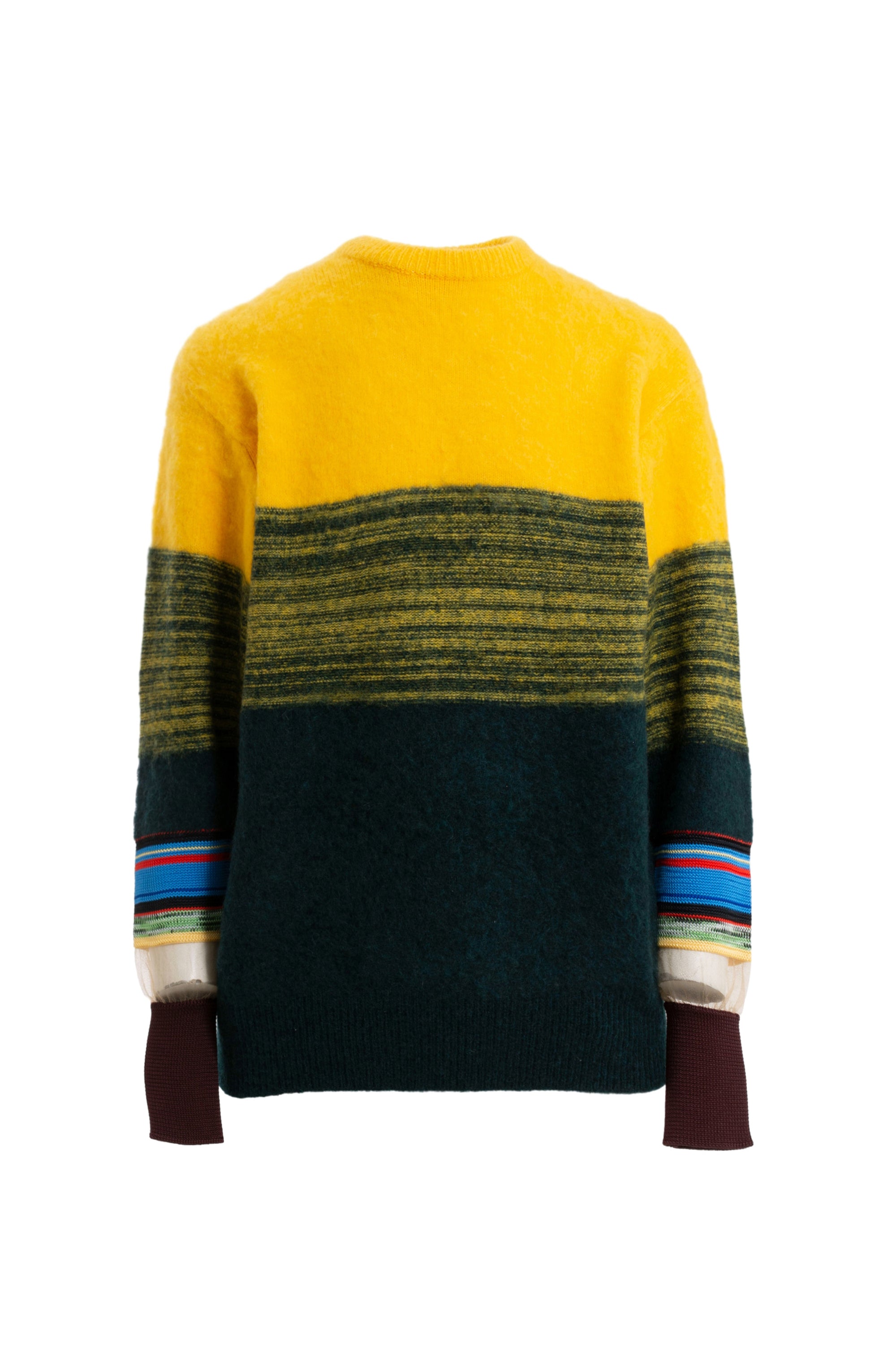 TOGA ARCHIVES FW23 BORDER KNIT PULLOVER / YLW -NUBIAN