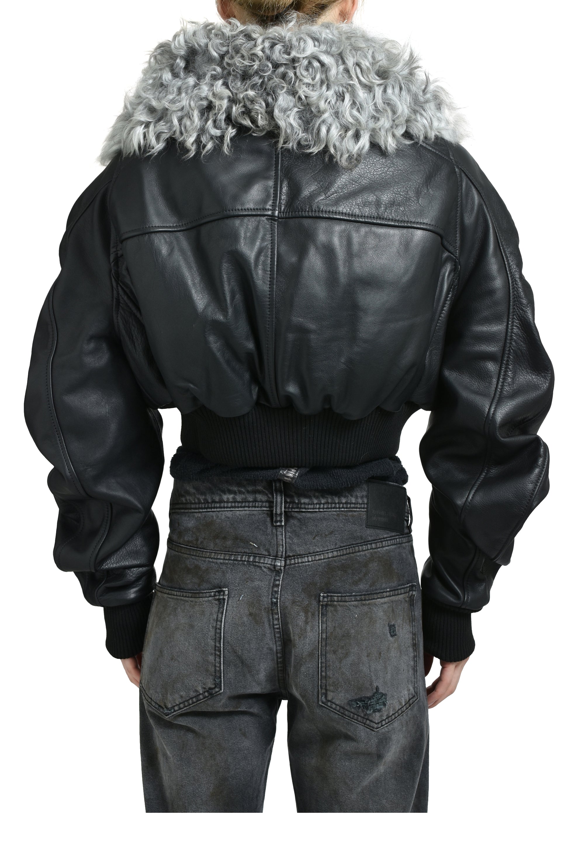 CONSUMER CROPPED BOMBER / BLK